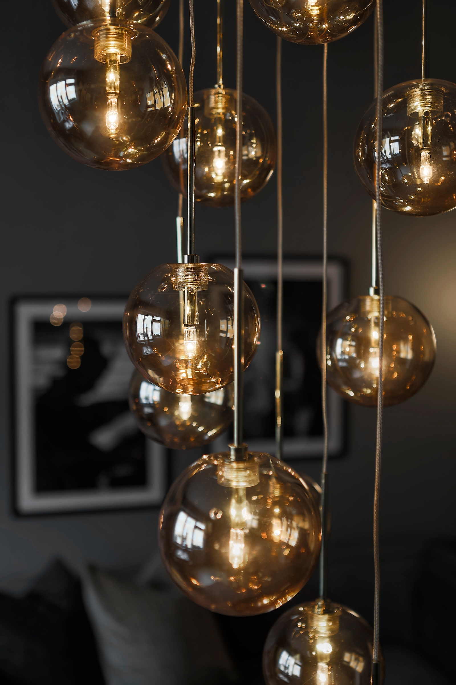 Globen Lighting Skyfall Taklampa Amber