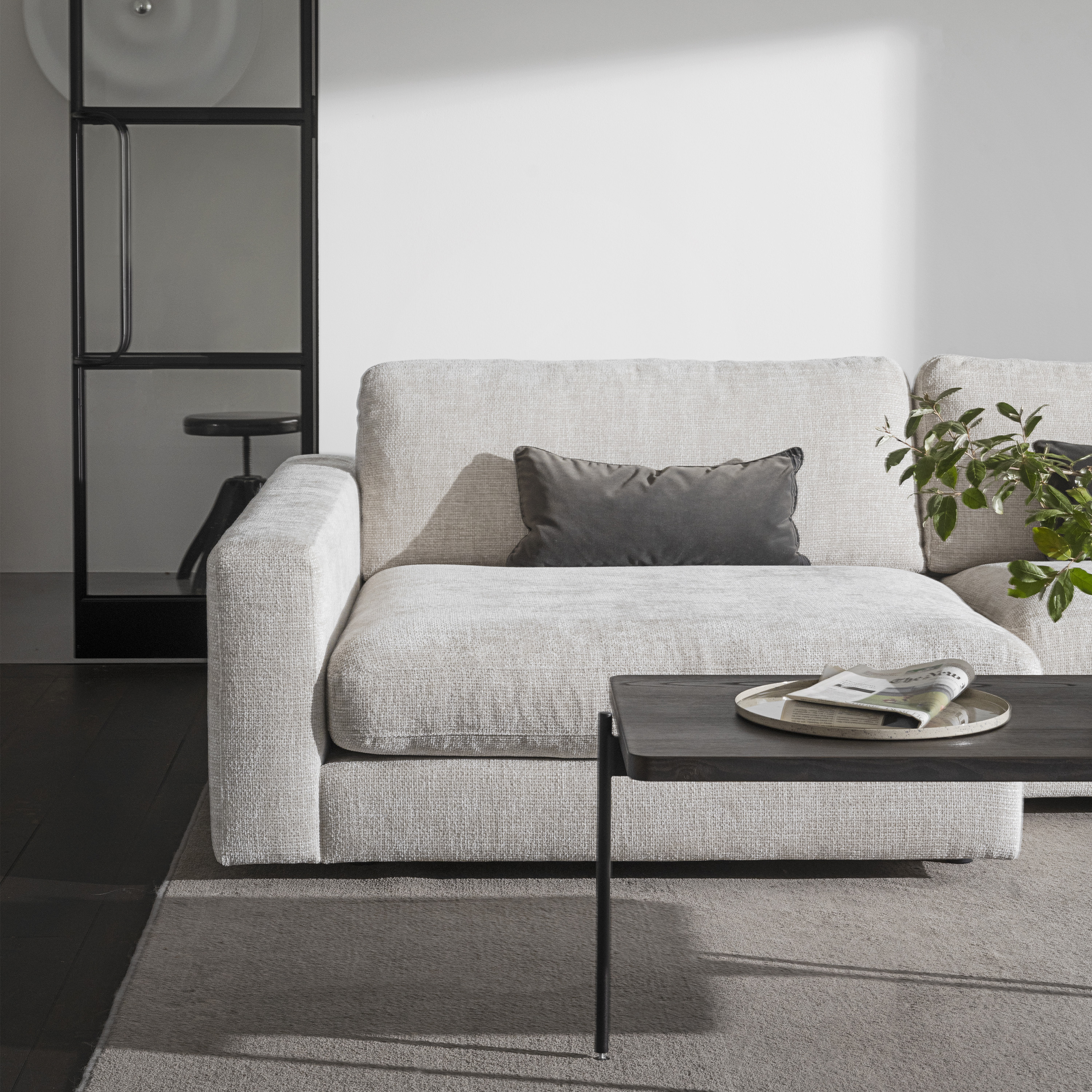 Rowico Home Duncan 1.5-sits Modul Schäslong Vänster Ljusgrå