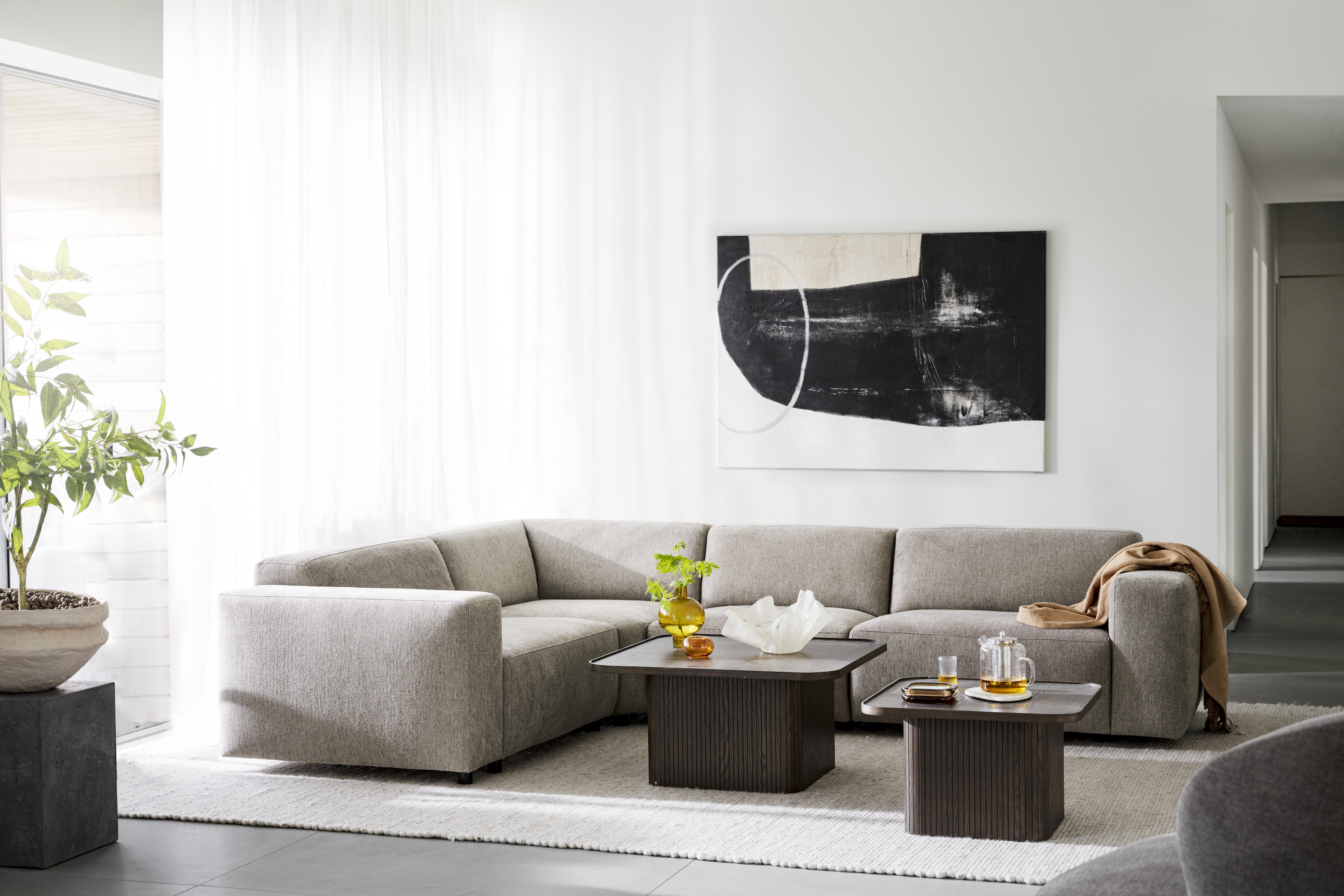 Rowico Home Willard 2+3-sits Hörnsoffa Beige 297x219