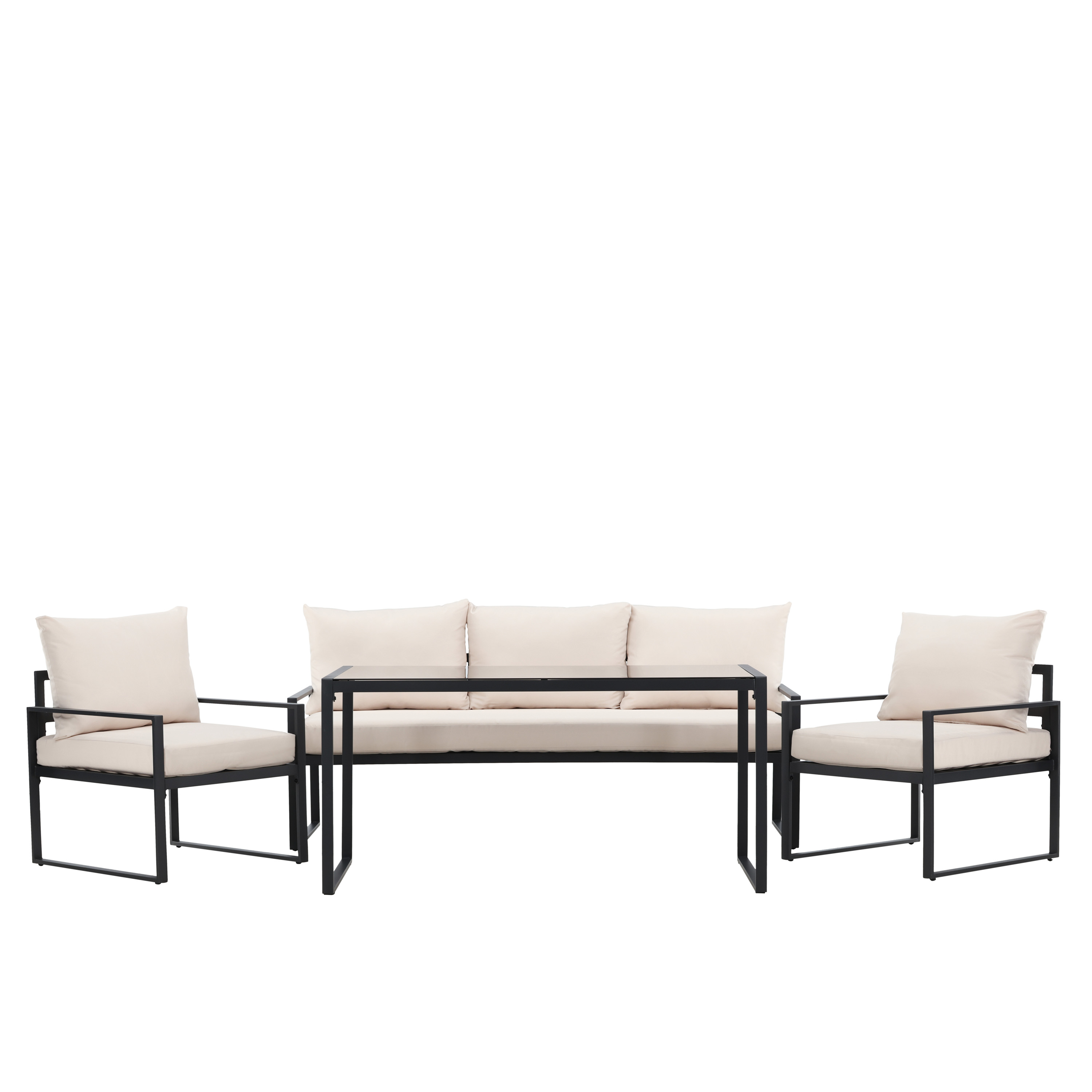 Venture Home Catania Loungeset Black/Beige