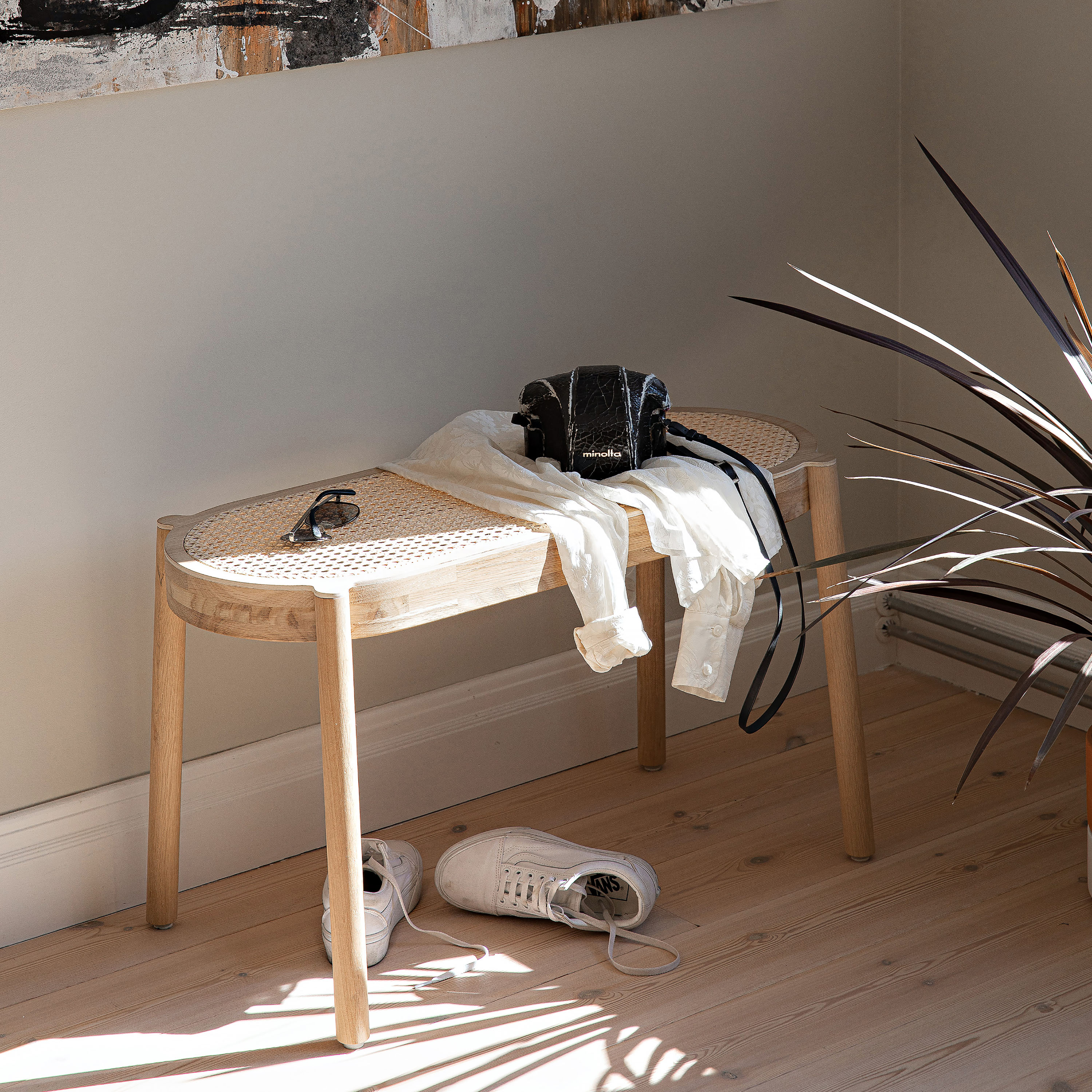 Northern Pal Bank Light Oiled Oak/Light Mesh 80cm