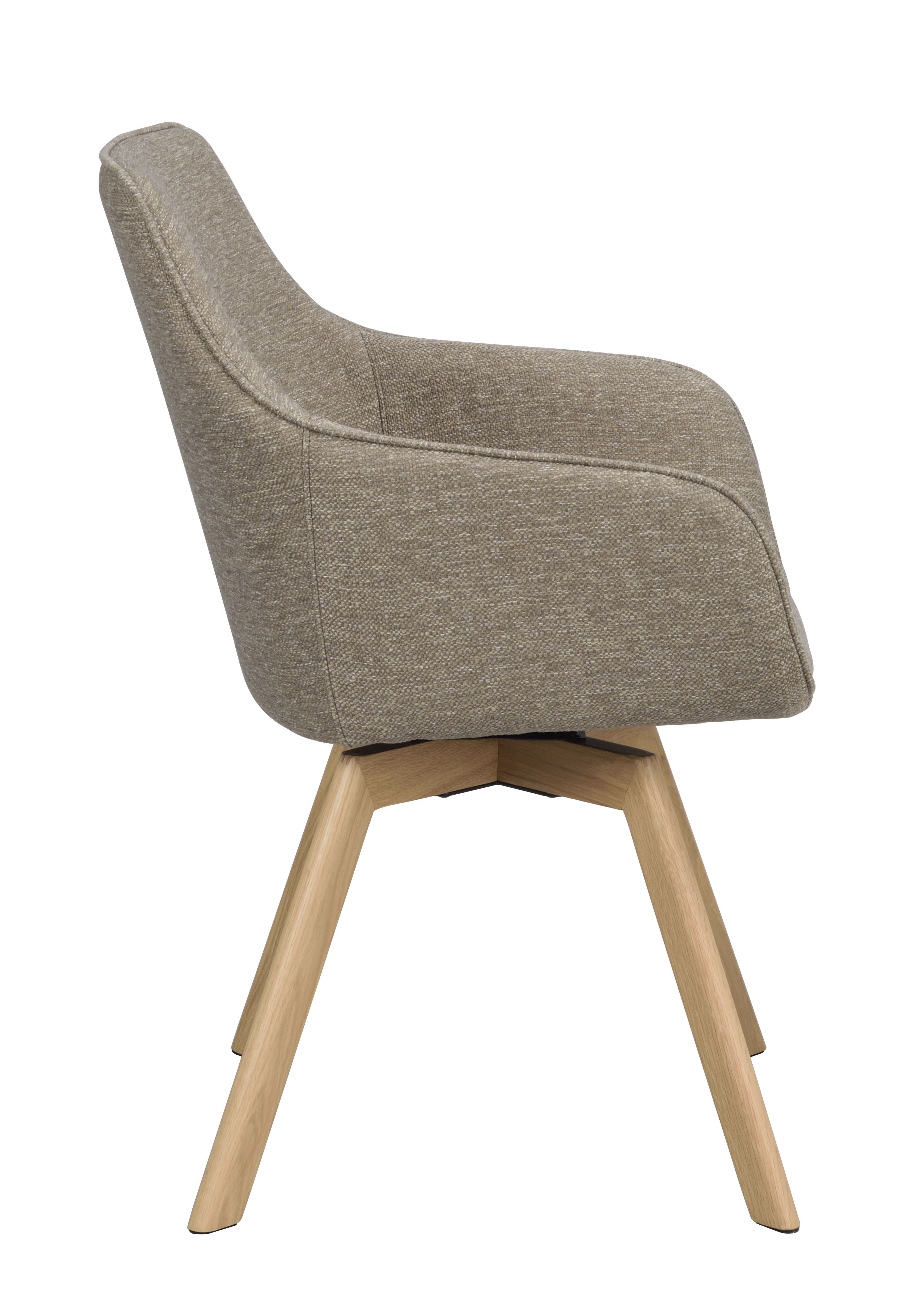 Rowico Home Alison Karmstol Mörkbeige/Ek