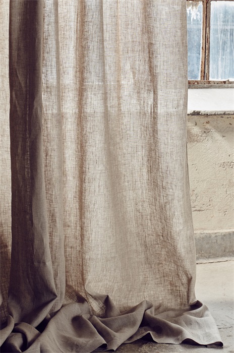 Lovely Linen - Airy Gardinlängd Linne Natural Beige 260x280