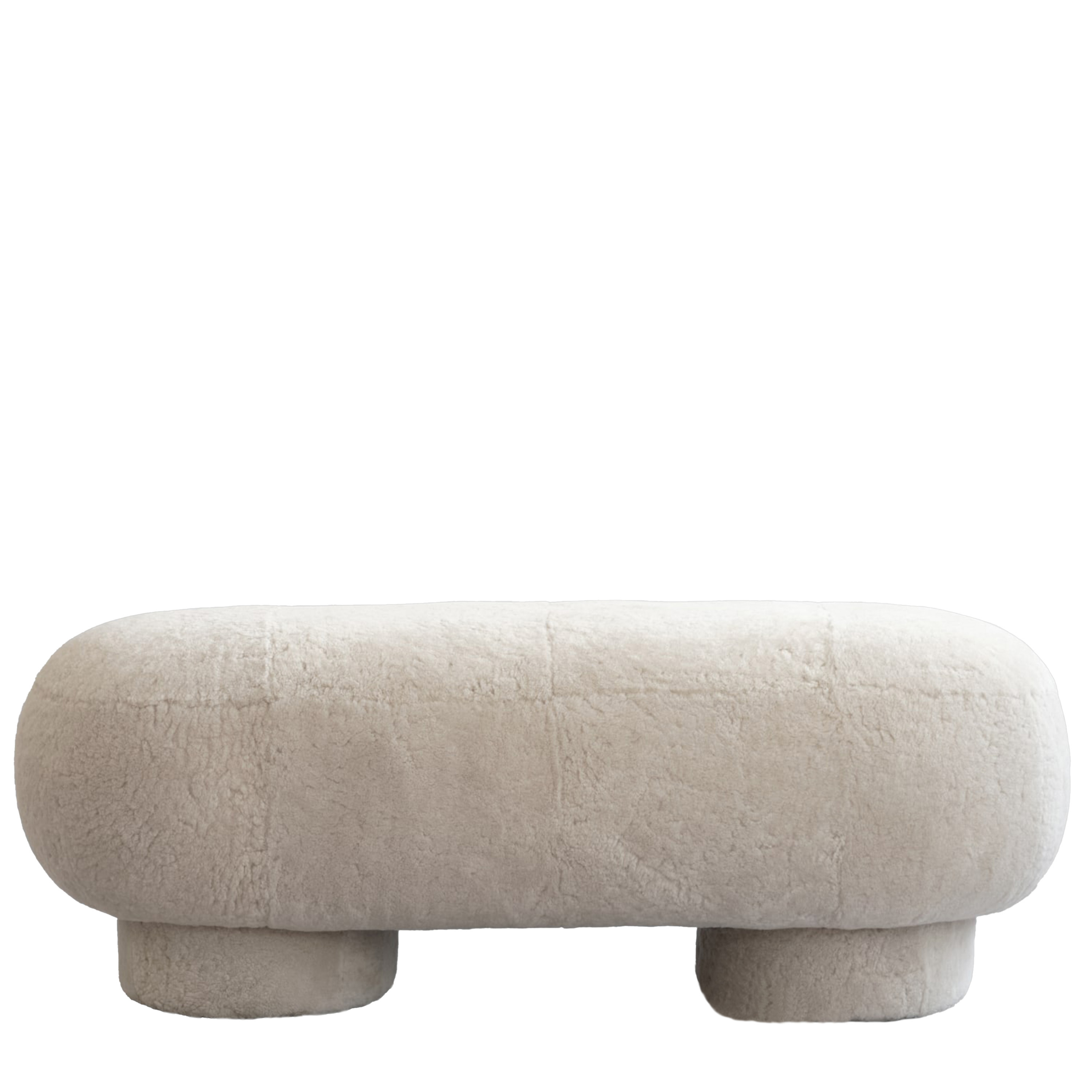 Big Foot Bänk Sheepskin Sandshell 120cm