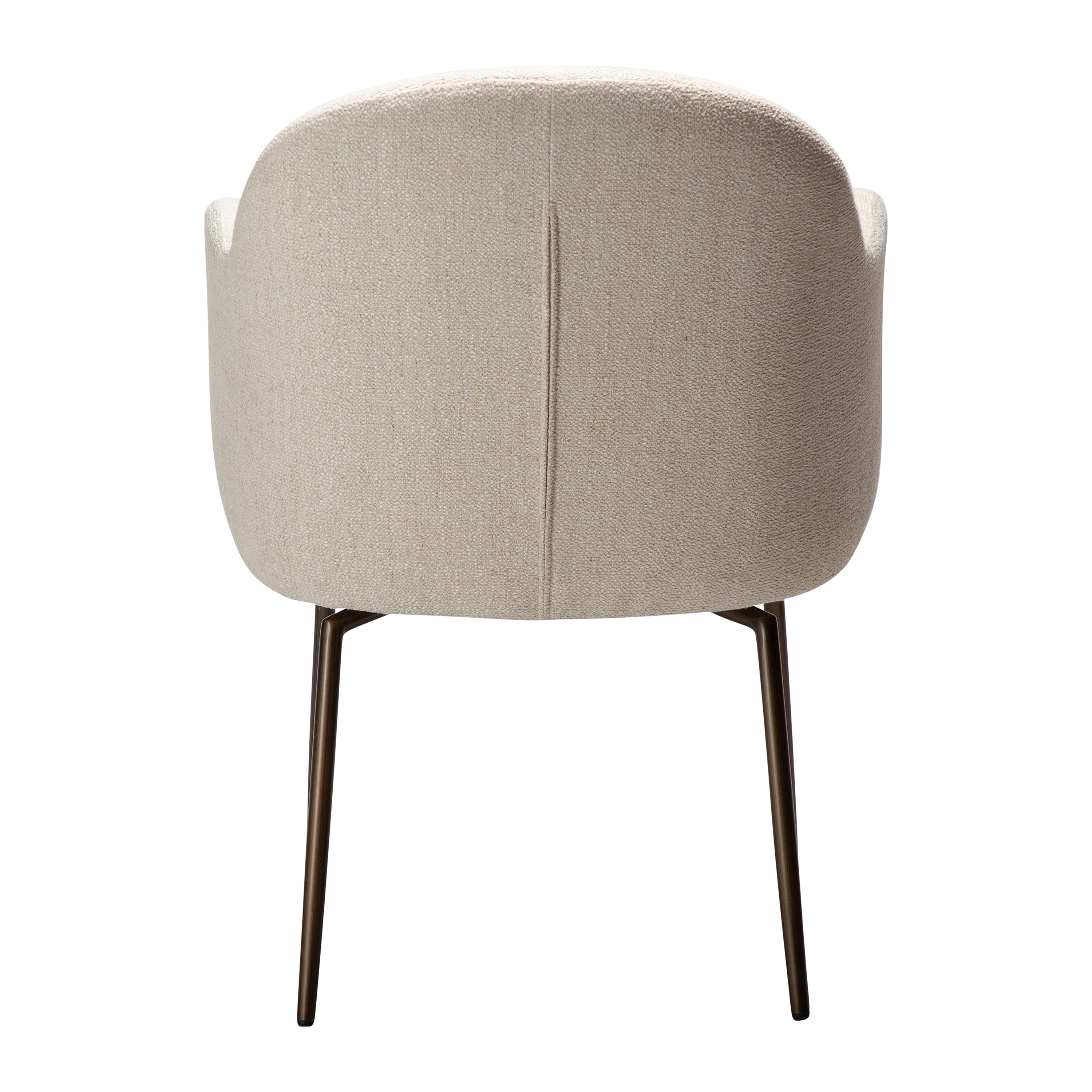 Dan Form Bae Swivel Tuoli Simply Beige Bouclé/Antique Brass