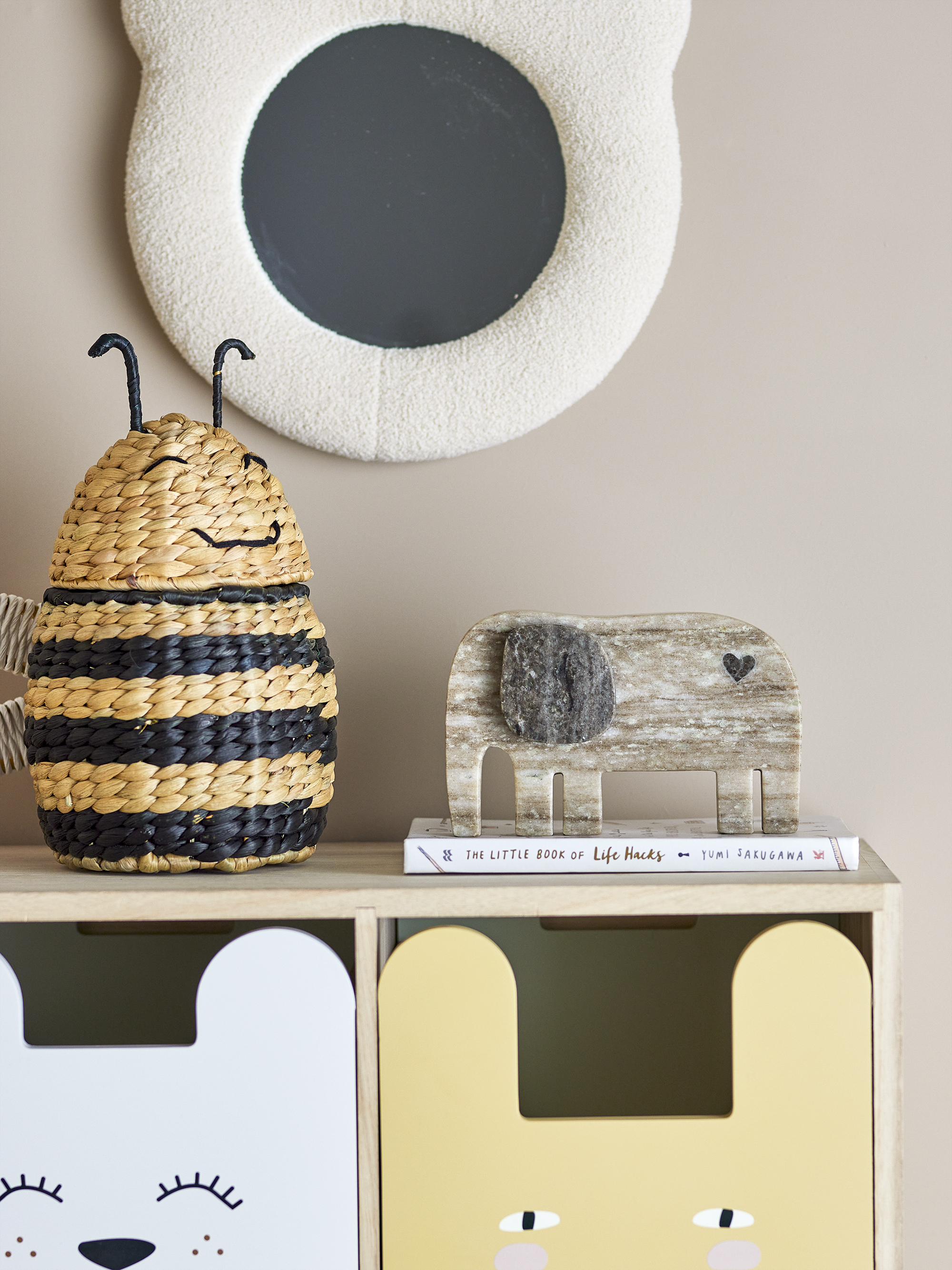 Bloomingville Camy Elefant Dekoraatio Marmori Luonto 18cm