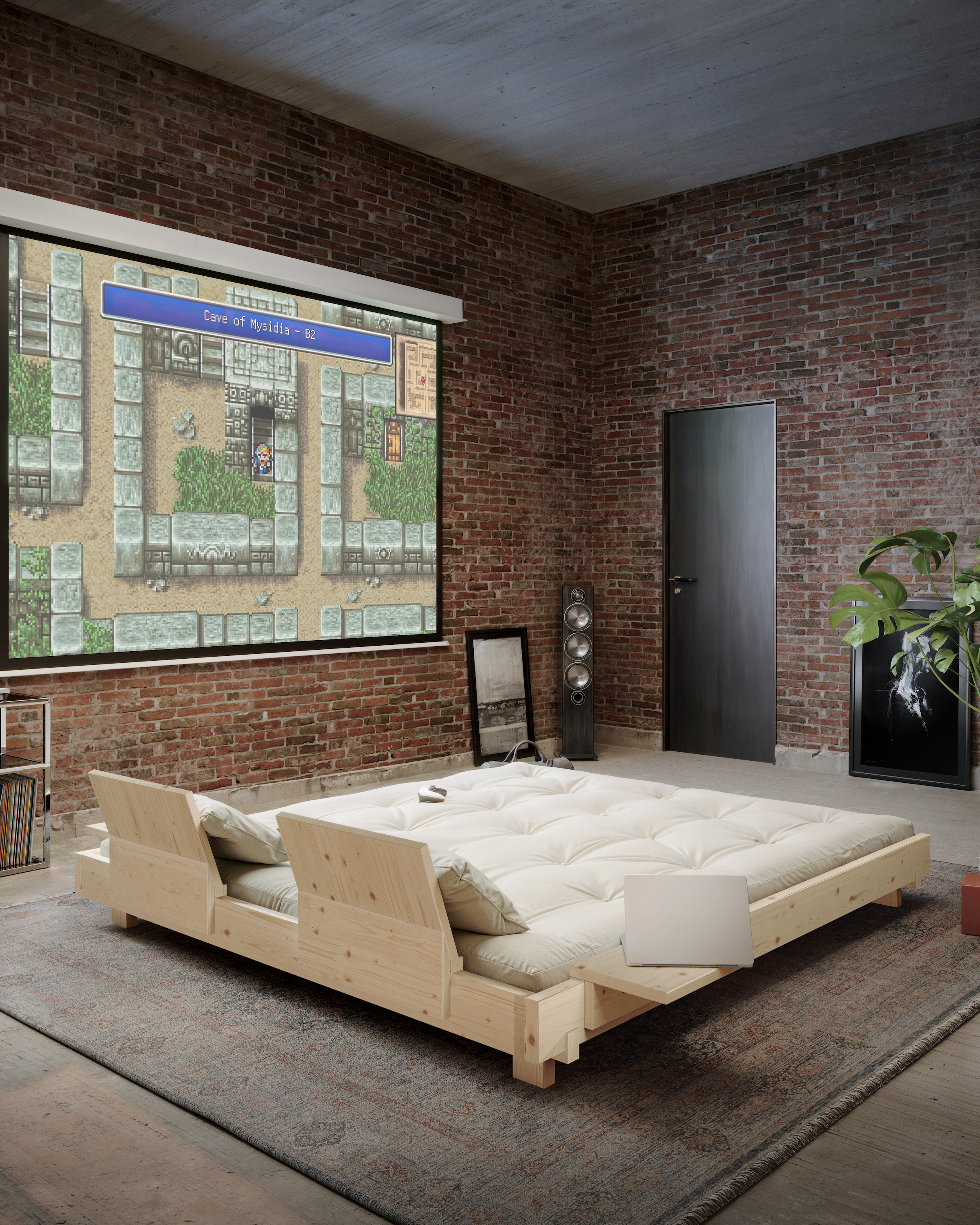 Karup Design Social Vuodesohva Luonnonväri/Beige 140cm sis. 2 Selkänojaa/Sivupöytä