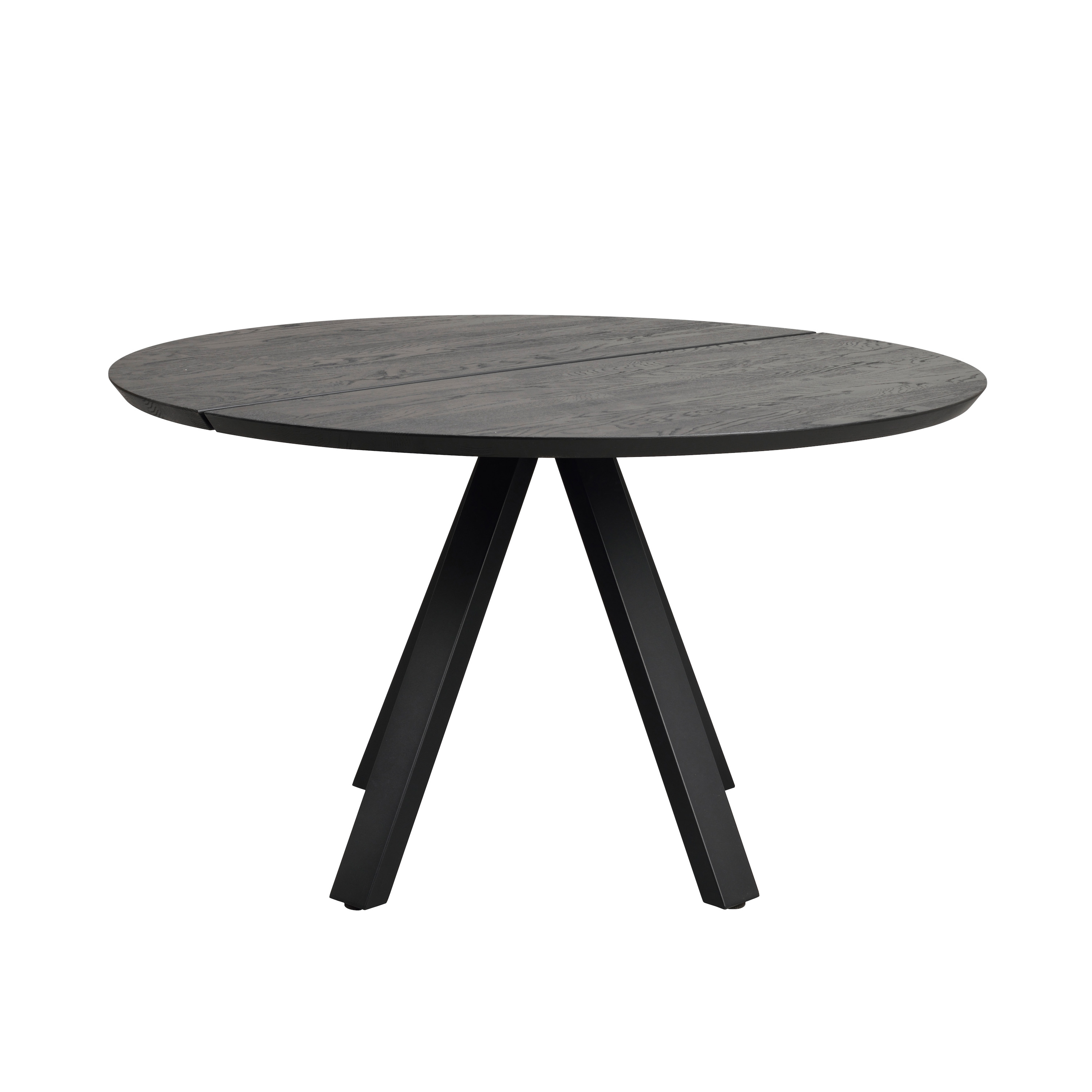 Rowico Home Carradale Esstisch V-Bein Schwarz/Schwarz Ø130