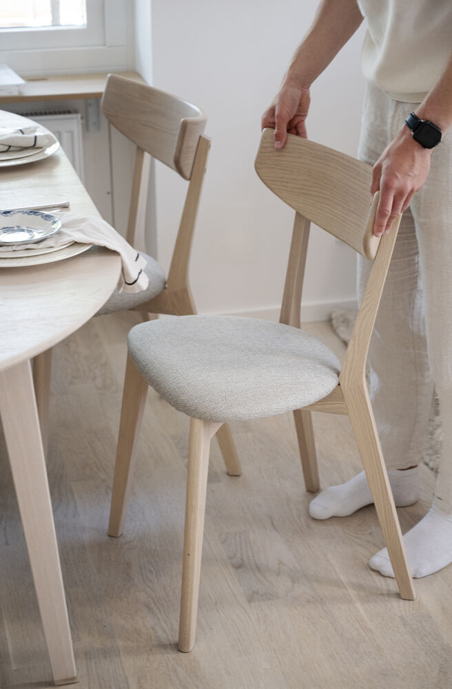 Rowico Home Ami Matstol Vitpigmenterad/Grå