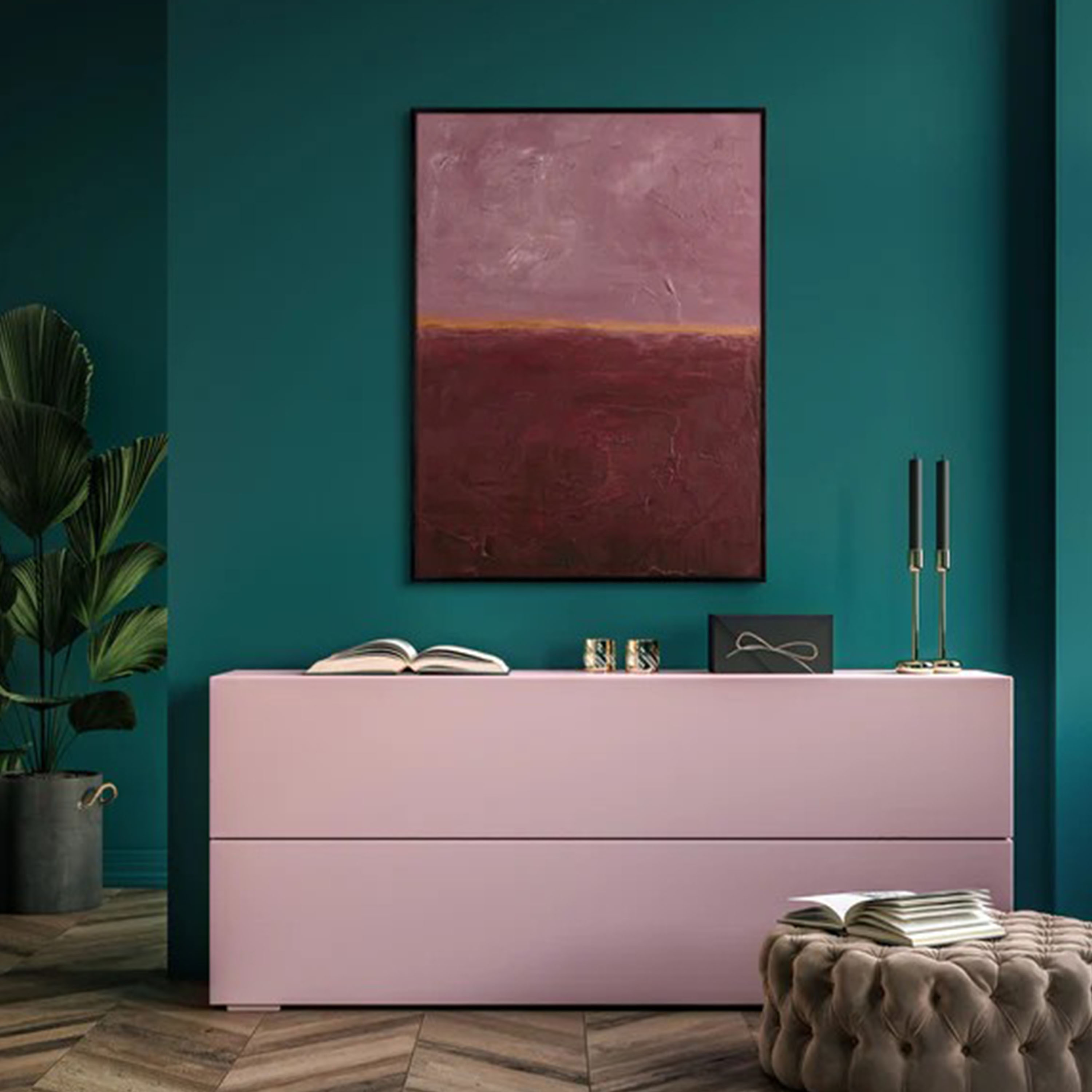 Malerifabrikken Edge Rose Tavla Black Frame 90x120