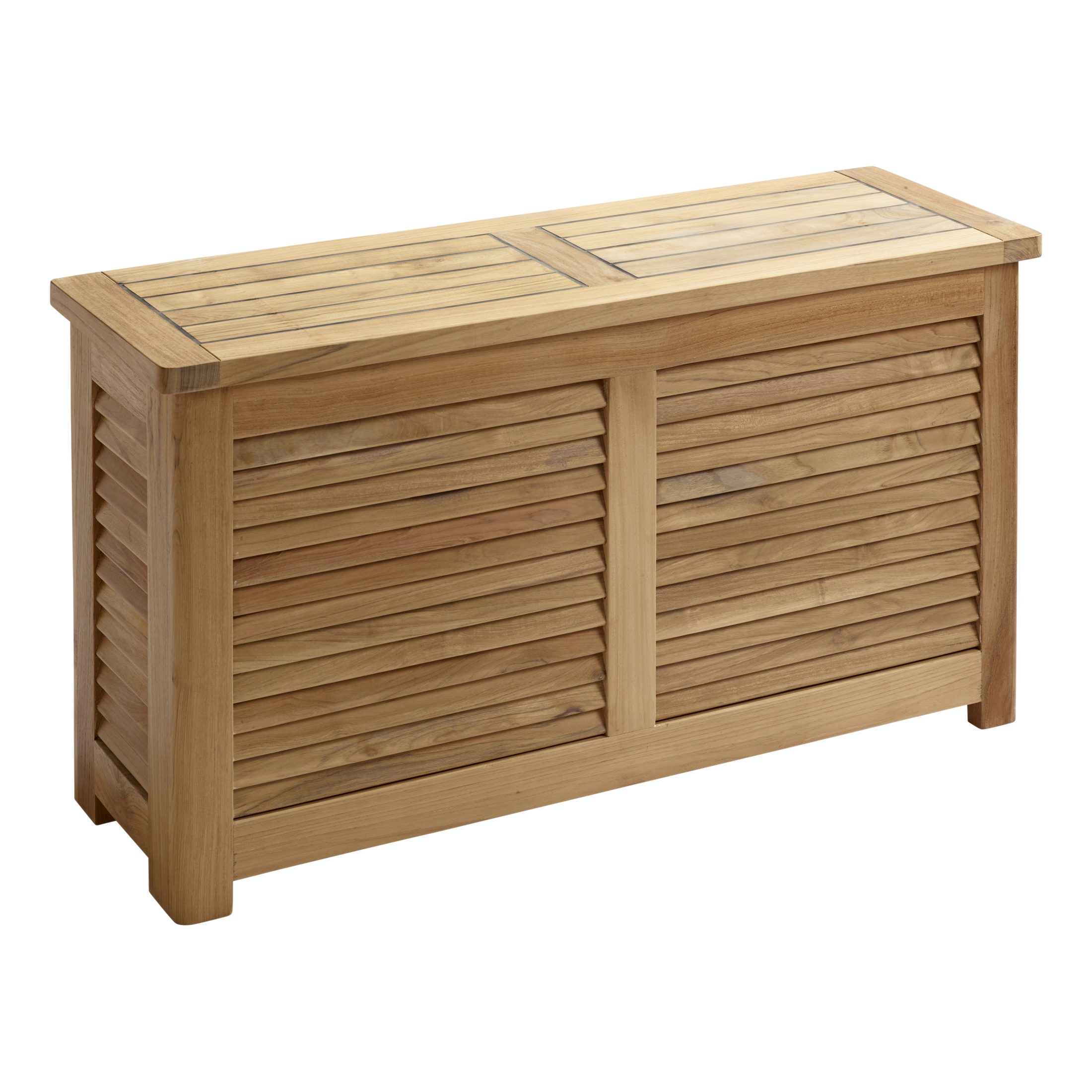 Cinas - Classic Oppbevaringsbenk Teak 90 cm - Hvit  - Puter & putebokser