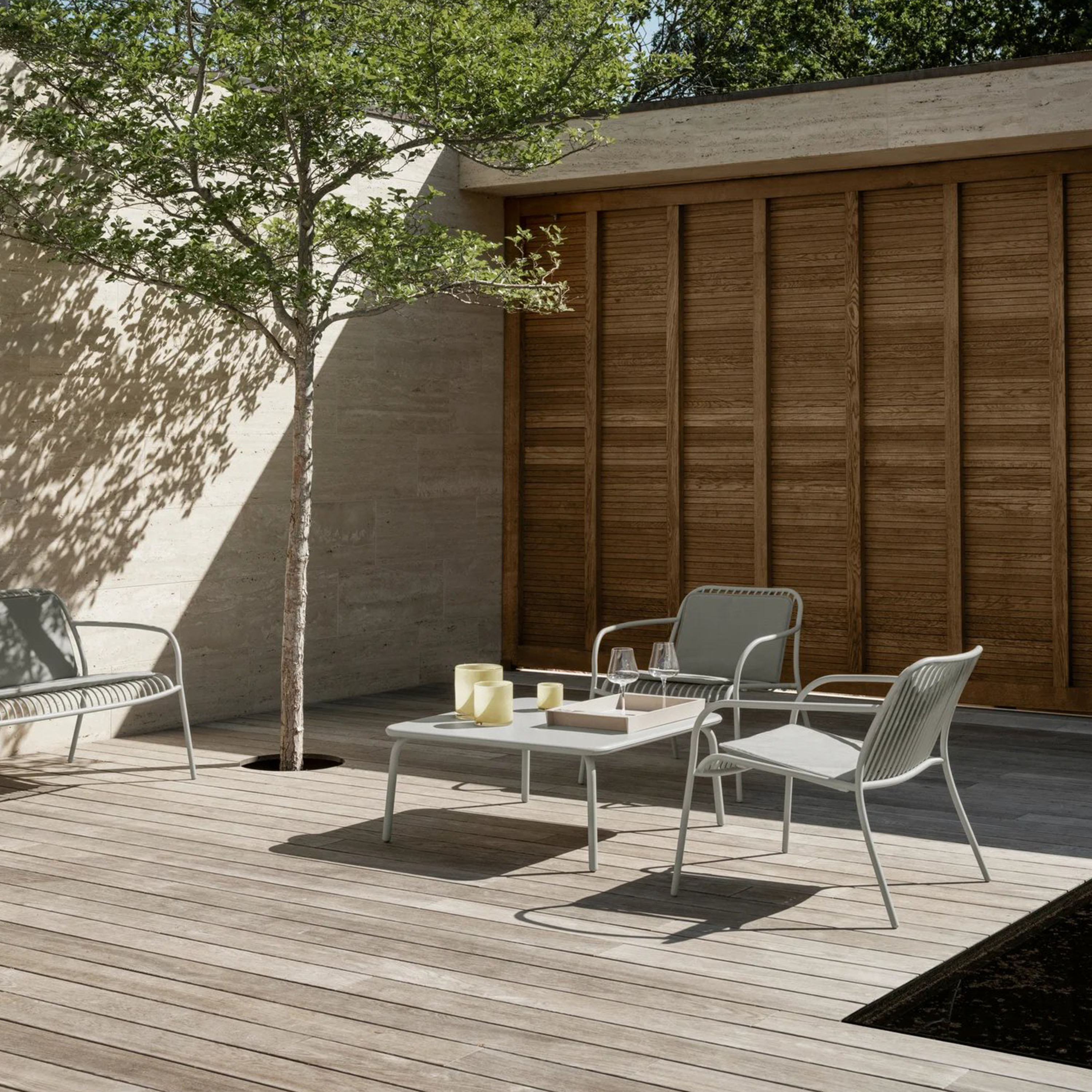 Blomus Yua Wire Utomhus Loungestol Silk Gray