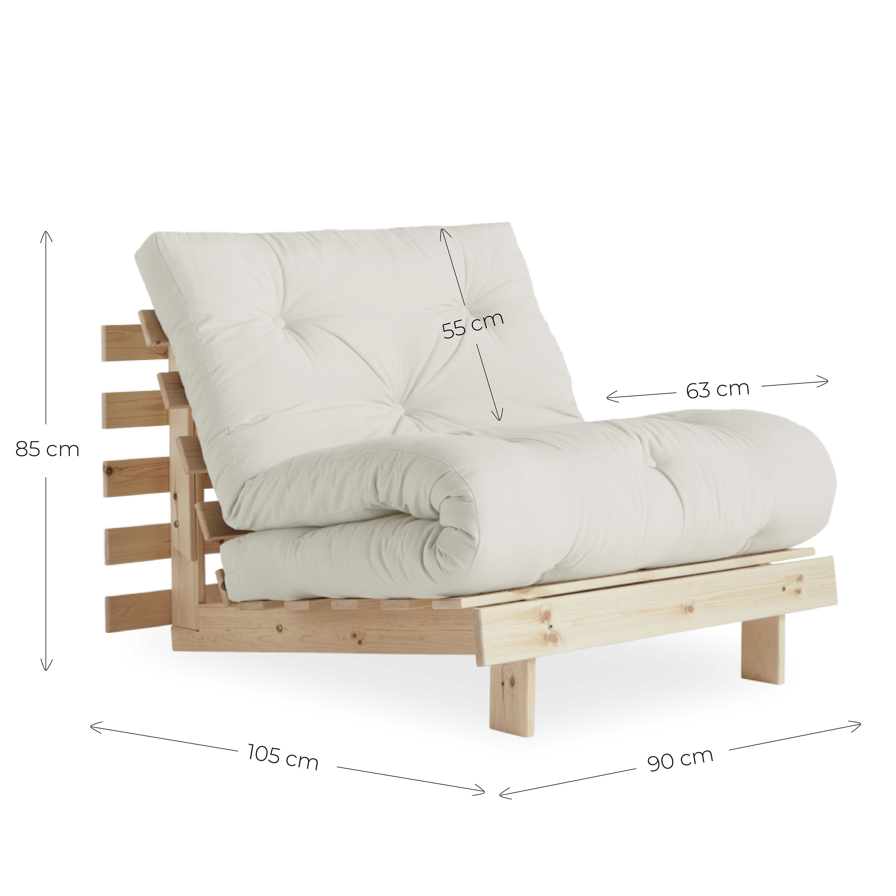 Karup Design Roots Nojatuoli Ruskea/Natural 90cm
