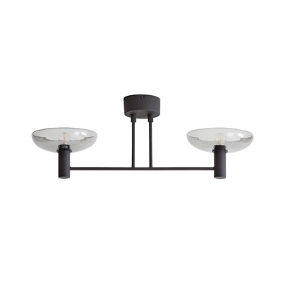 Ufo Taklampa Long Up Smoked Glass