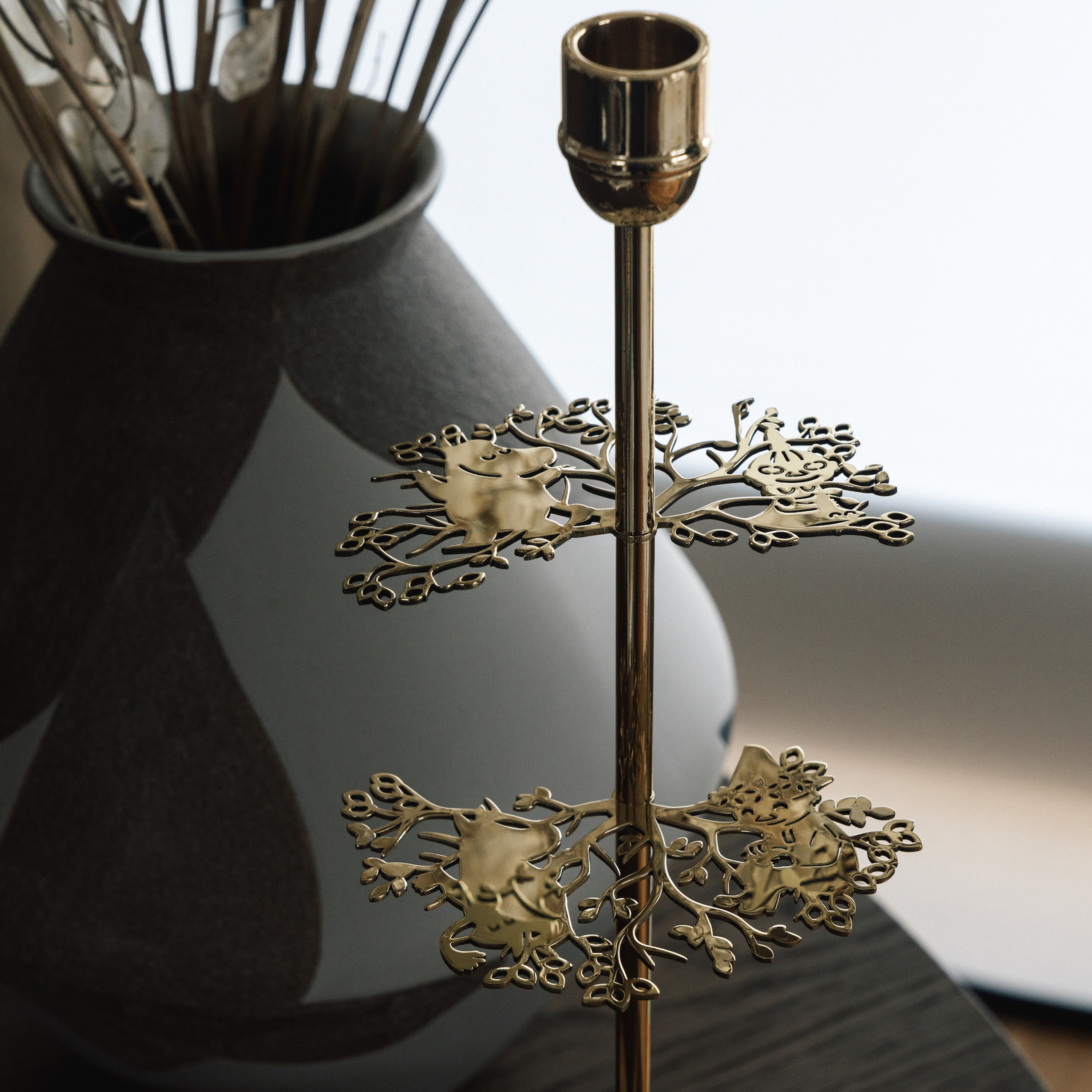 Hilke Collection Hilke X Muumi No.2 Kynttilänjalka Messinki 40cm