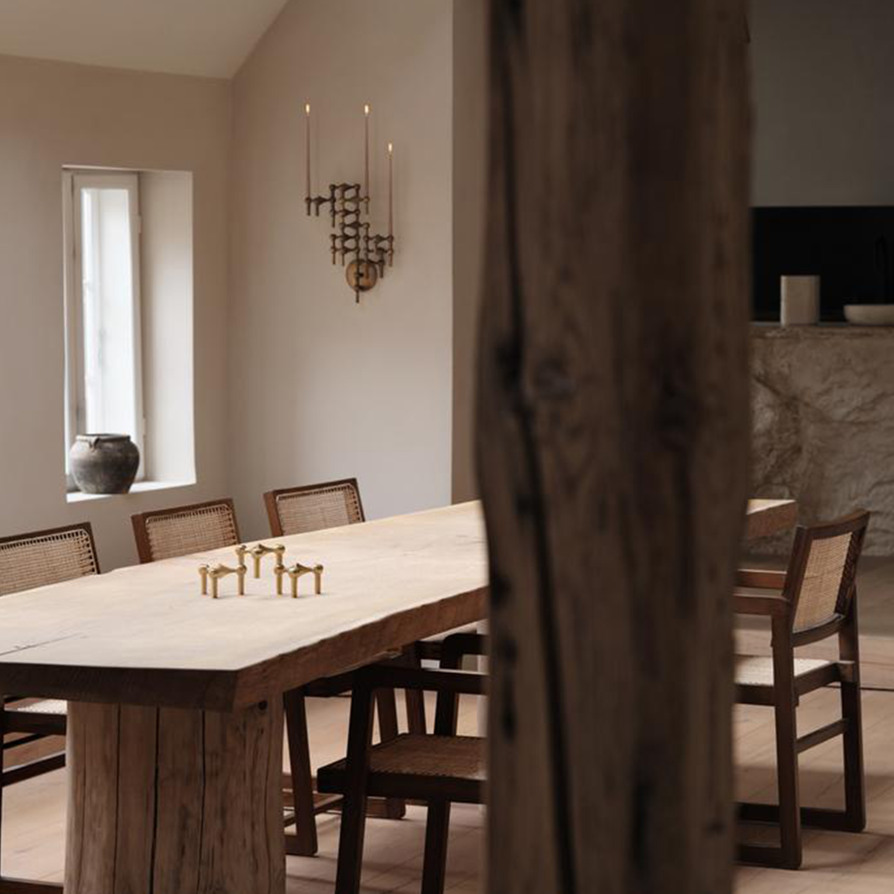 Stoff Nagel Kynttilänjalka Harjattu Messinki