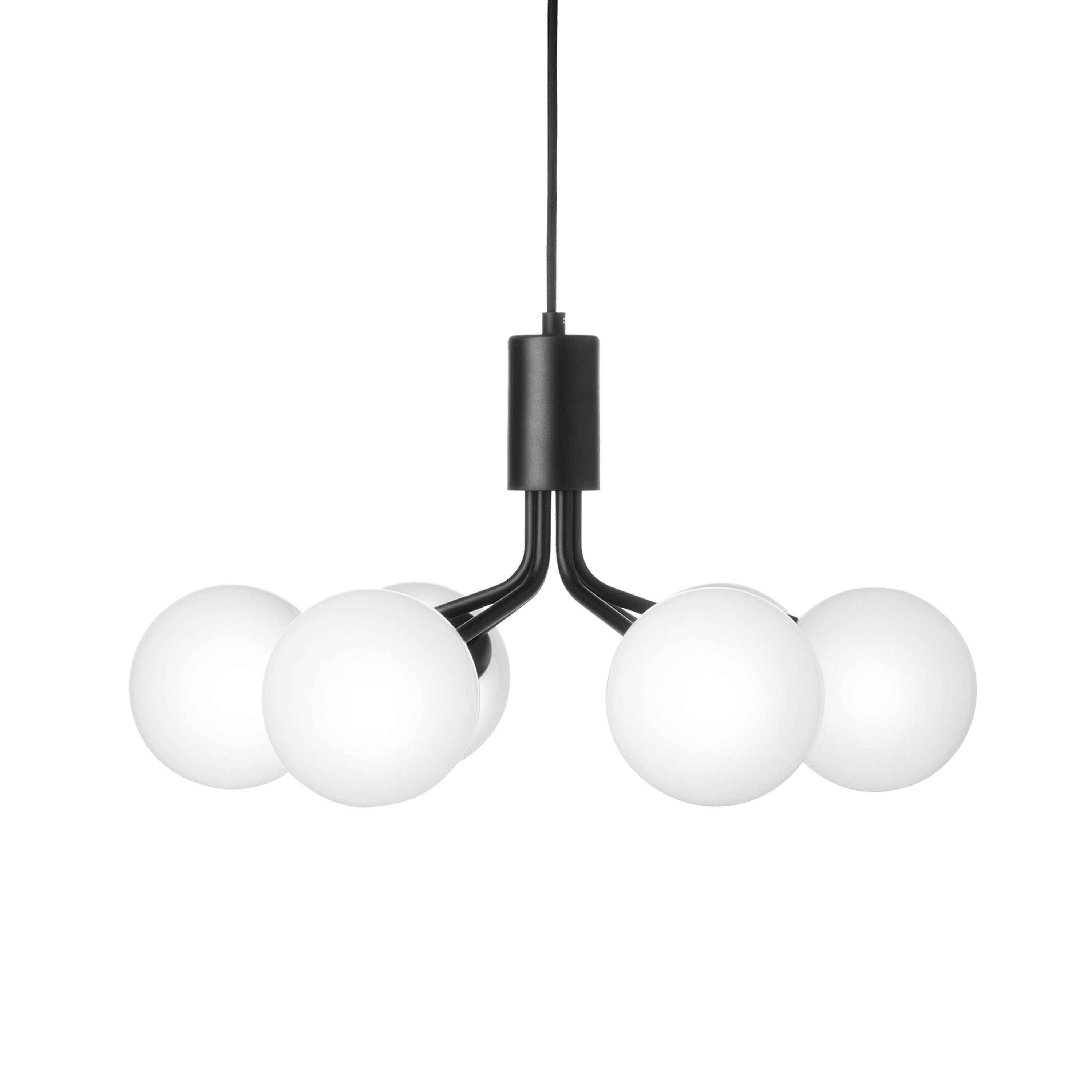 Apiales 6 Taklampa Satin Black/Opal