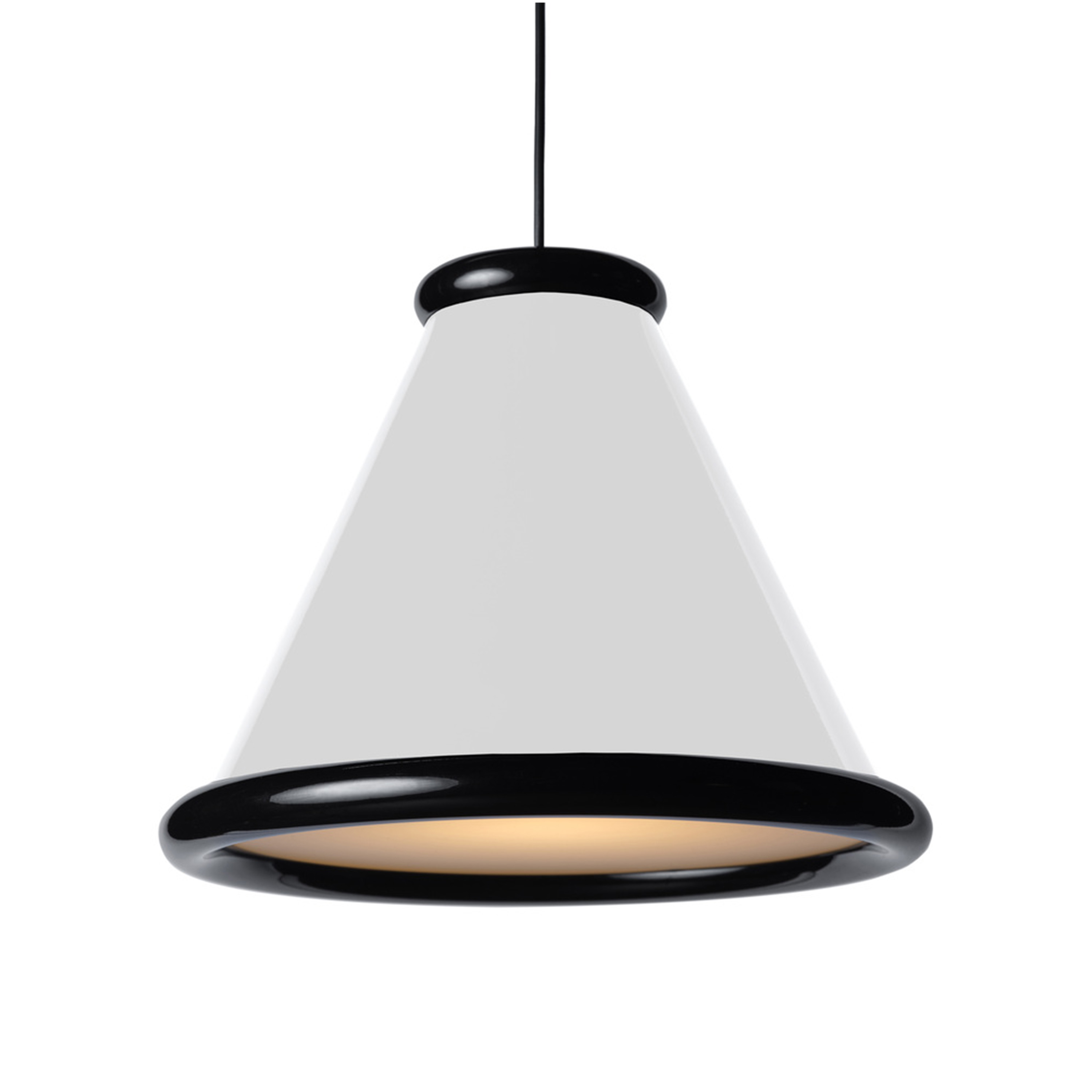 Belle Taklampa Glossy White/Glossy Black Ø36