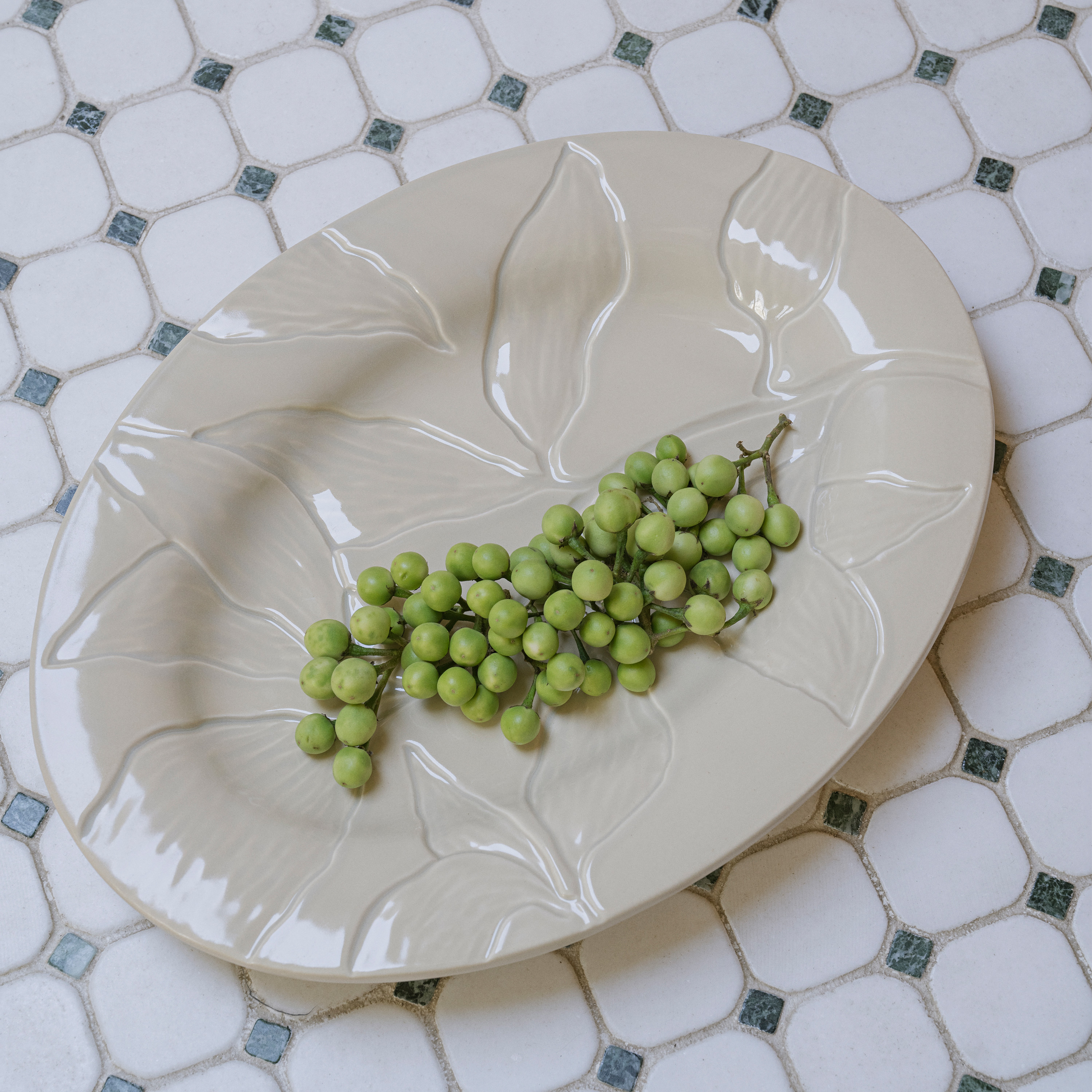 Bergs Potter Florita Untersetzer glasiert Sandstone Ø35