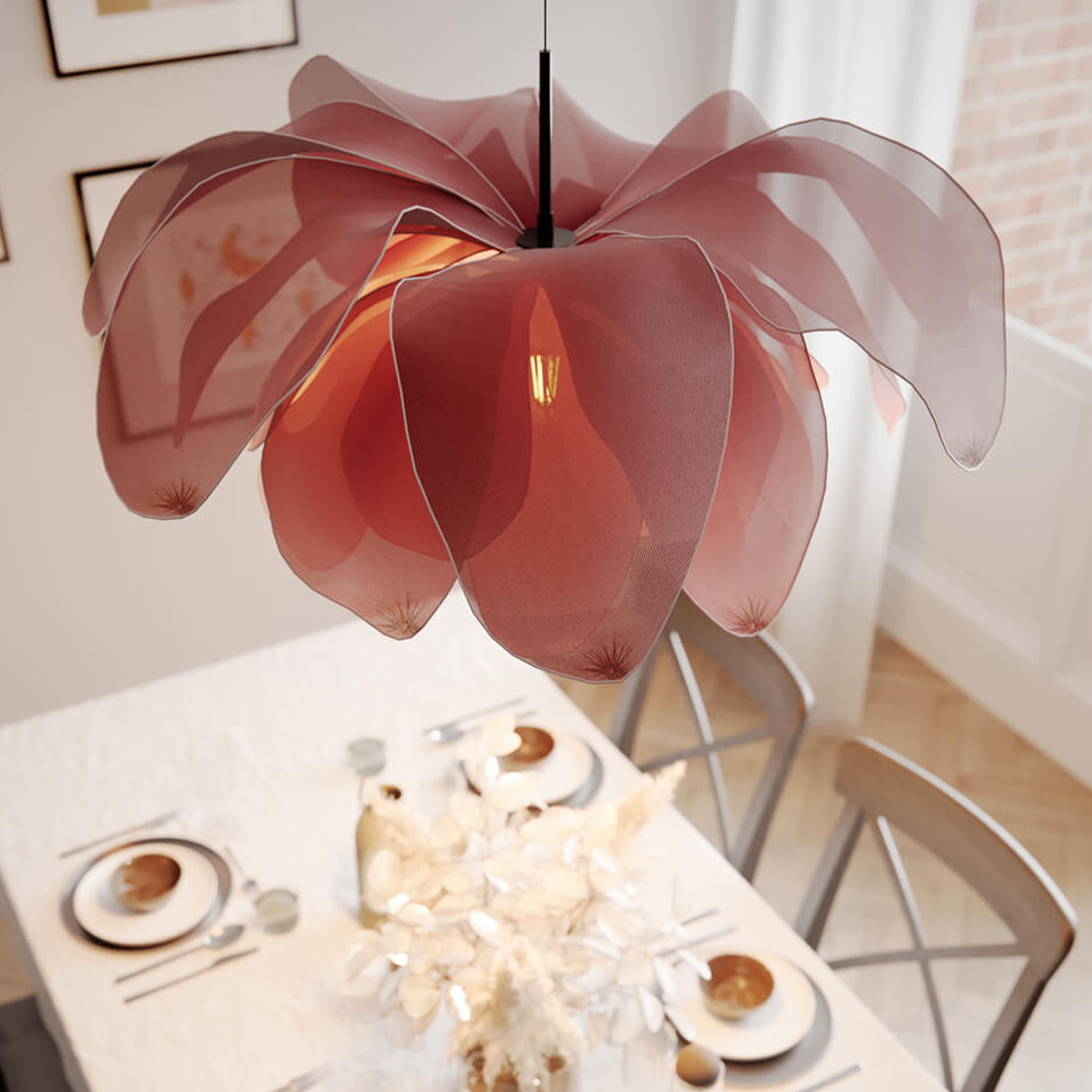 By Rydéns Lou Lou Taklampa Rosa Ø80