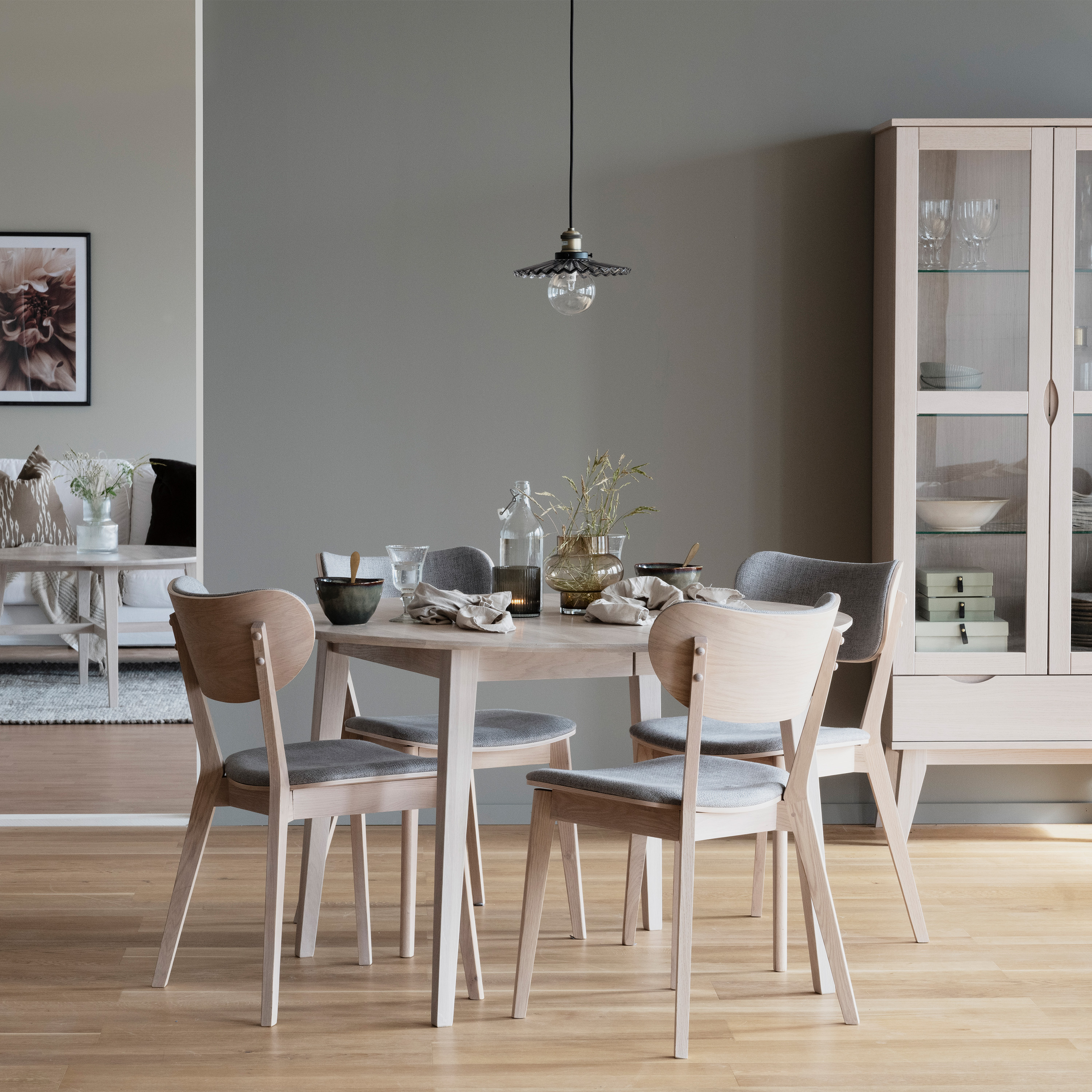 Rowico Home Kato Matstol Vitpigmenterad/Ljusgrå