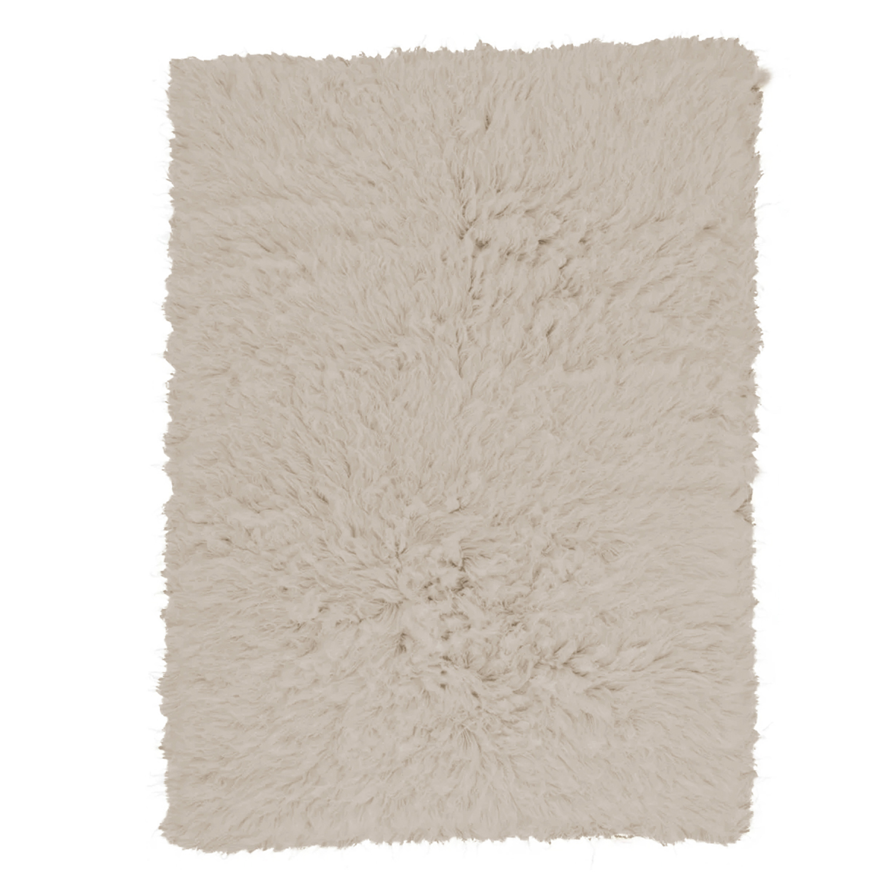Sleepo Collection - Fluffy Flokati Teppe Greige 170x240 - Beige  - Ulltepper
