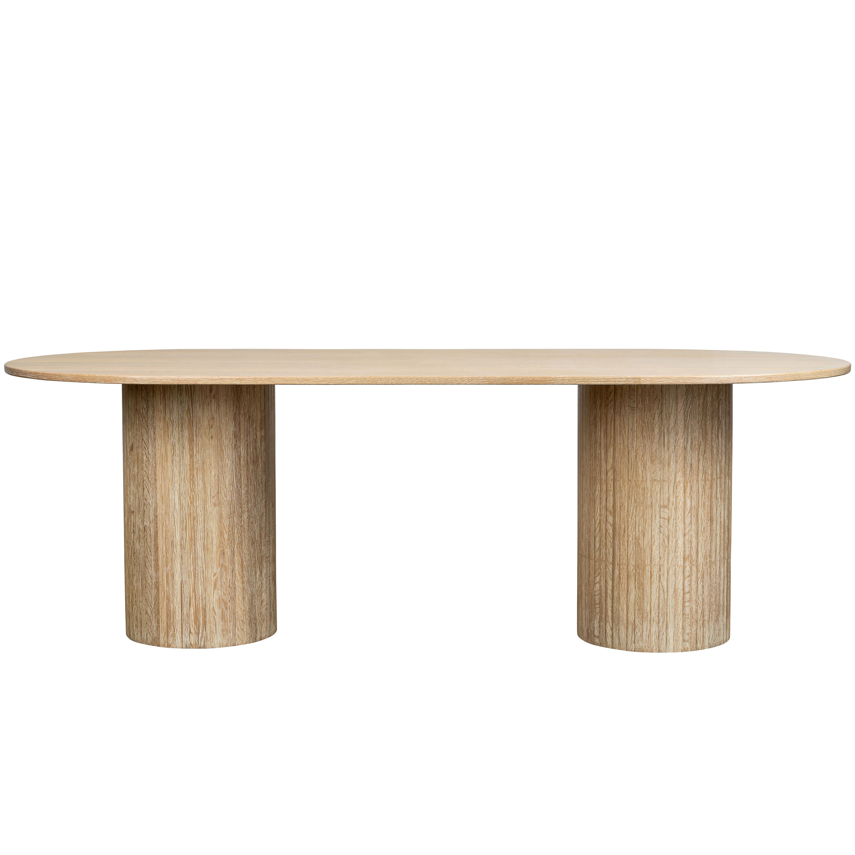 Adele Esstisch Oval Weißgekalkte Eiche 220cm