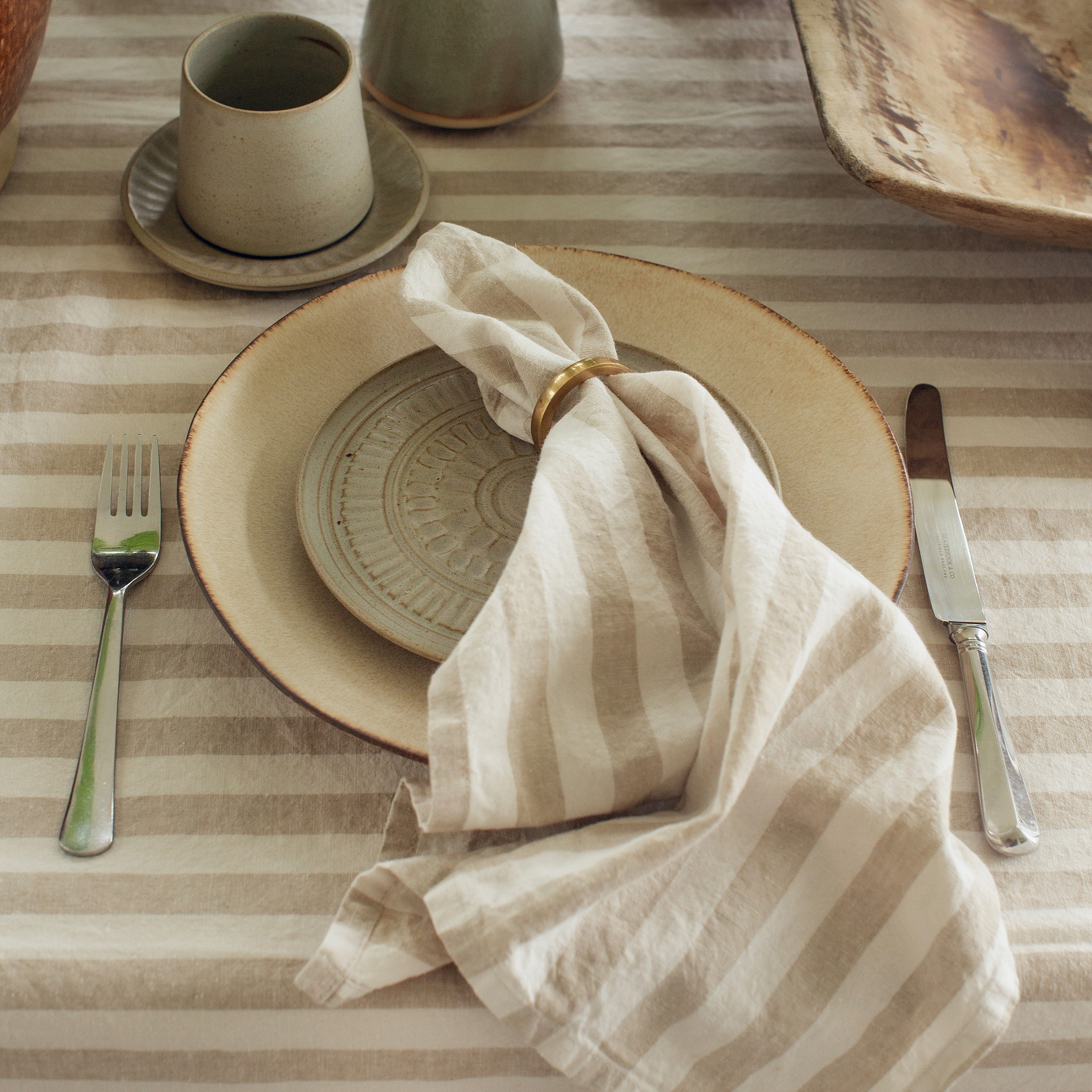 Himla Riviera Servetti Sand 45x45 4‑pack