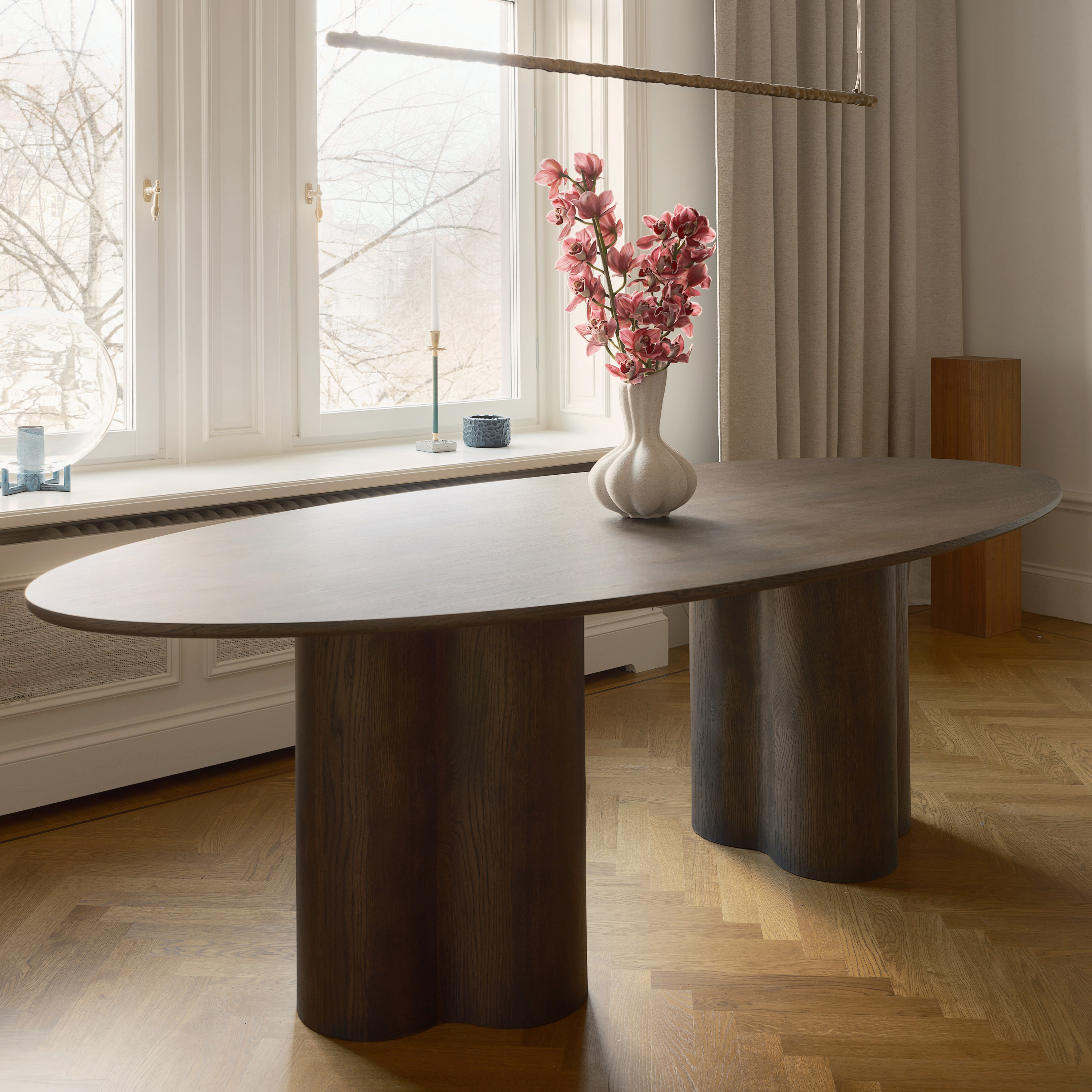 Sleepo Collection Laura Ruokapöytä Ruskeaksi Petsattu Tammi 240cm