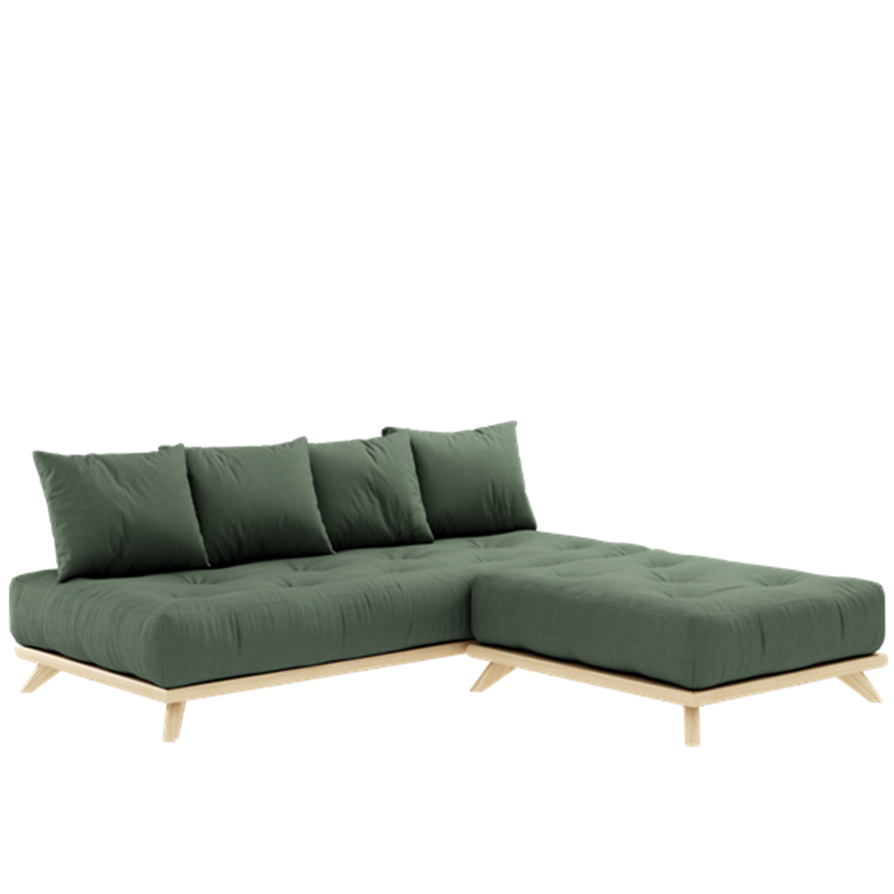 Karup Design Senza Schlafsofa Natur/Olivgrün 200cm