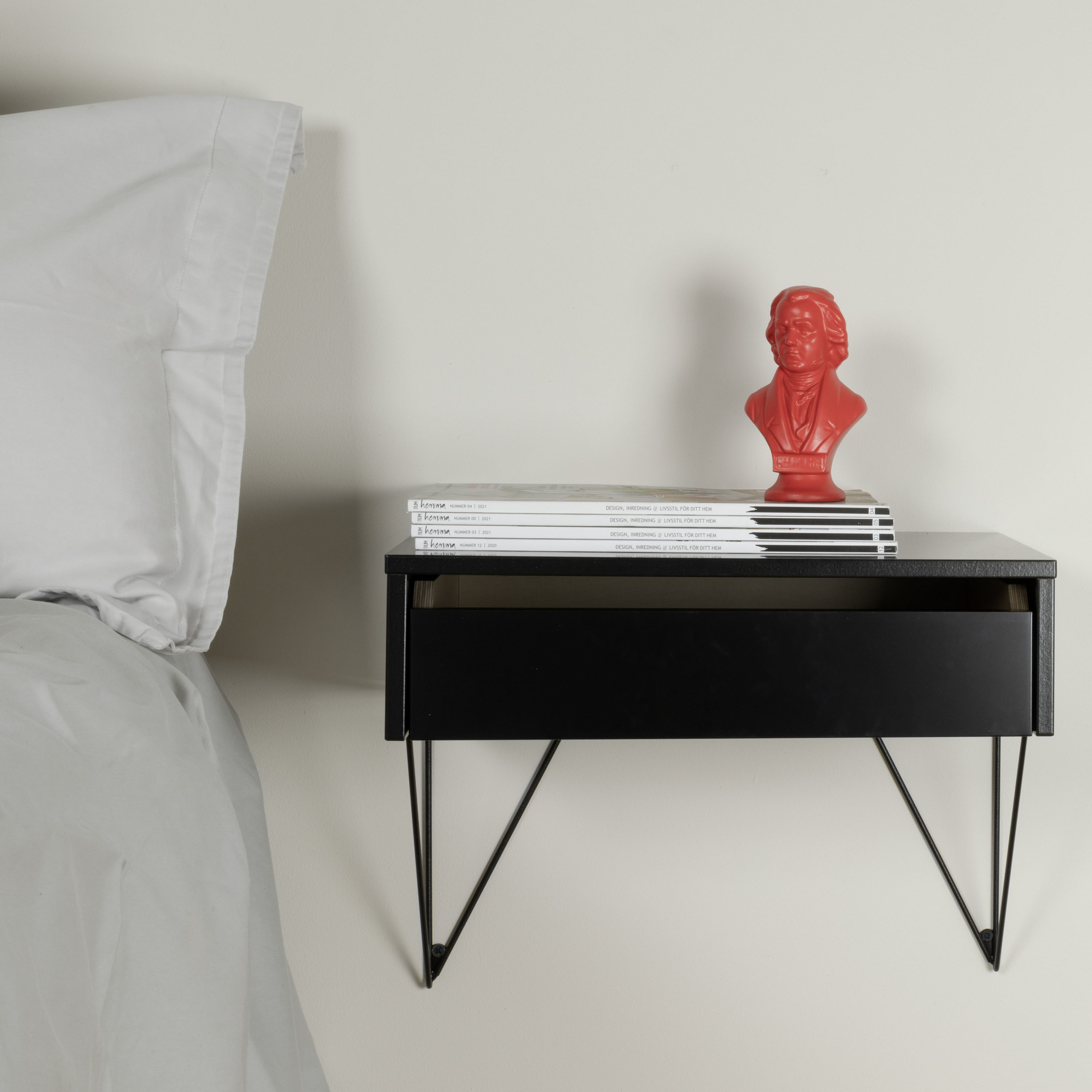 Maze Pythagoras Wandregal Schwarz 27x41cm