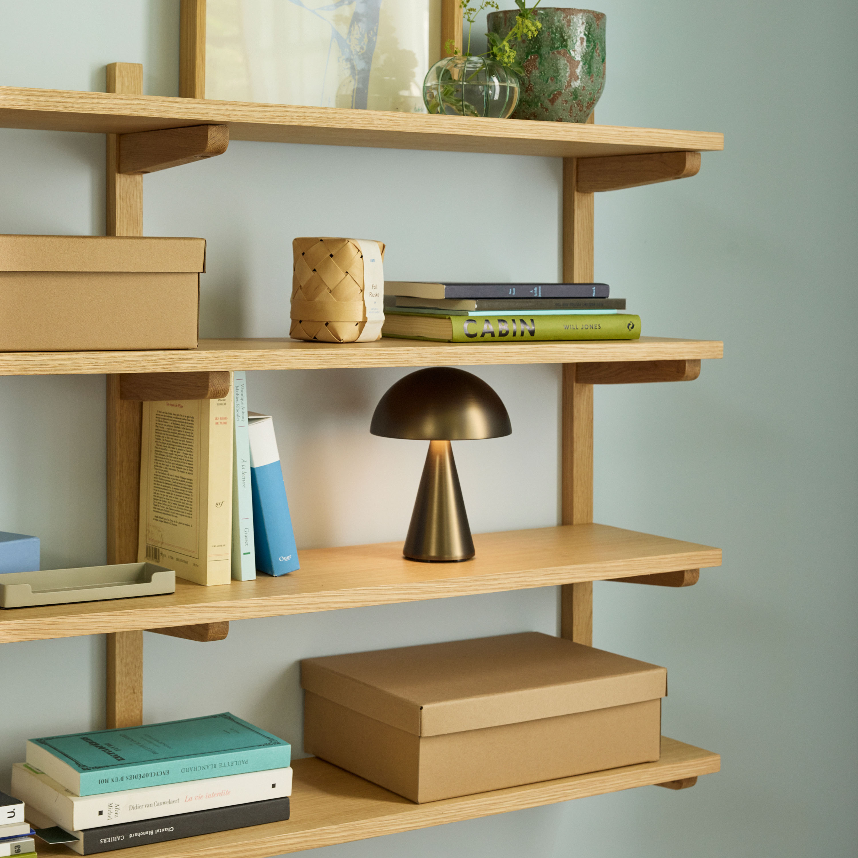 Hübsch Mush Tragbare Lampe Bronzed Brass 20cm