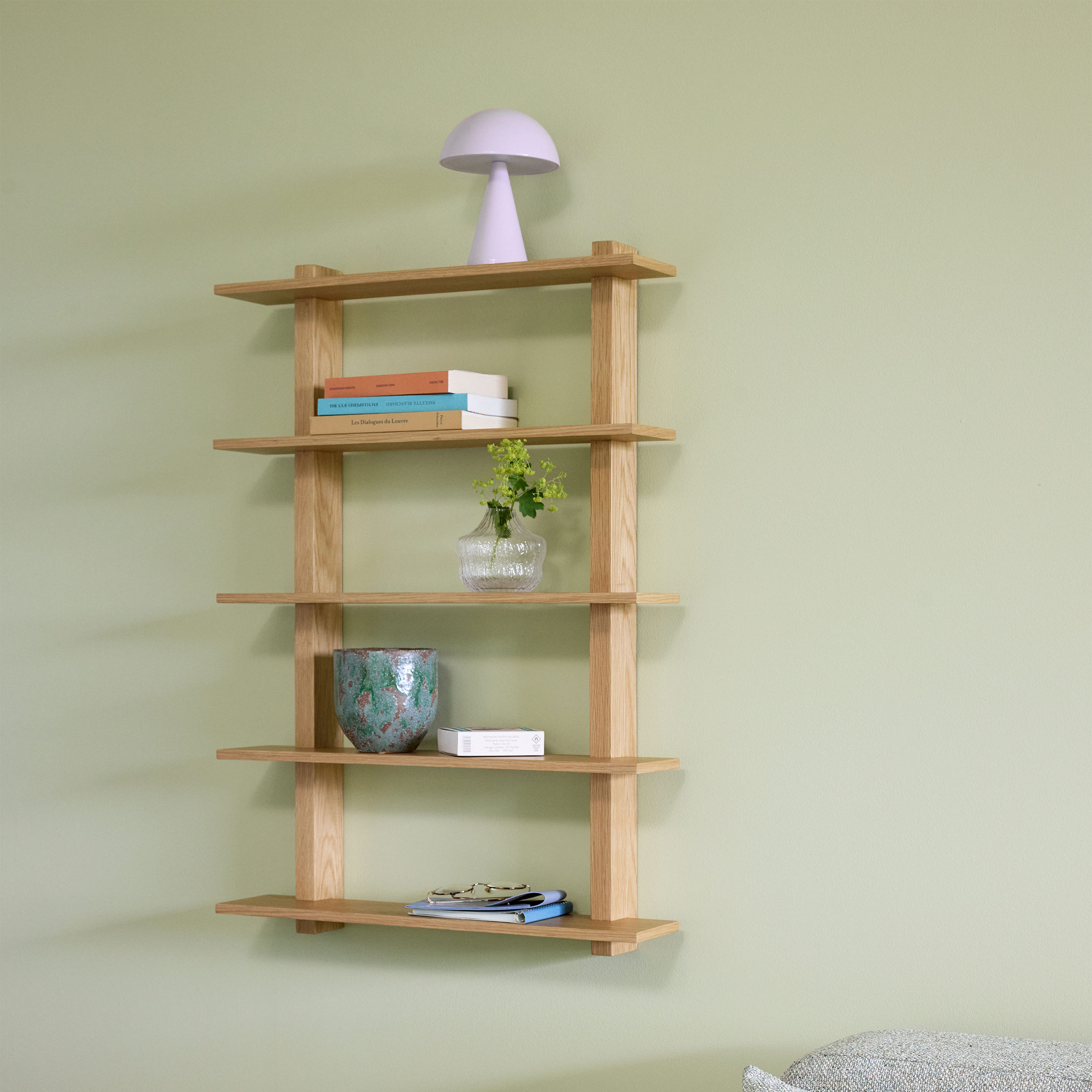 Simple Wall Shelf Oak Large