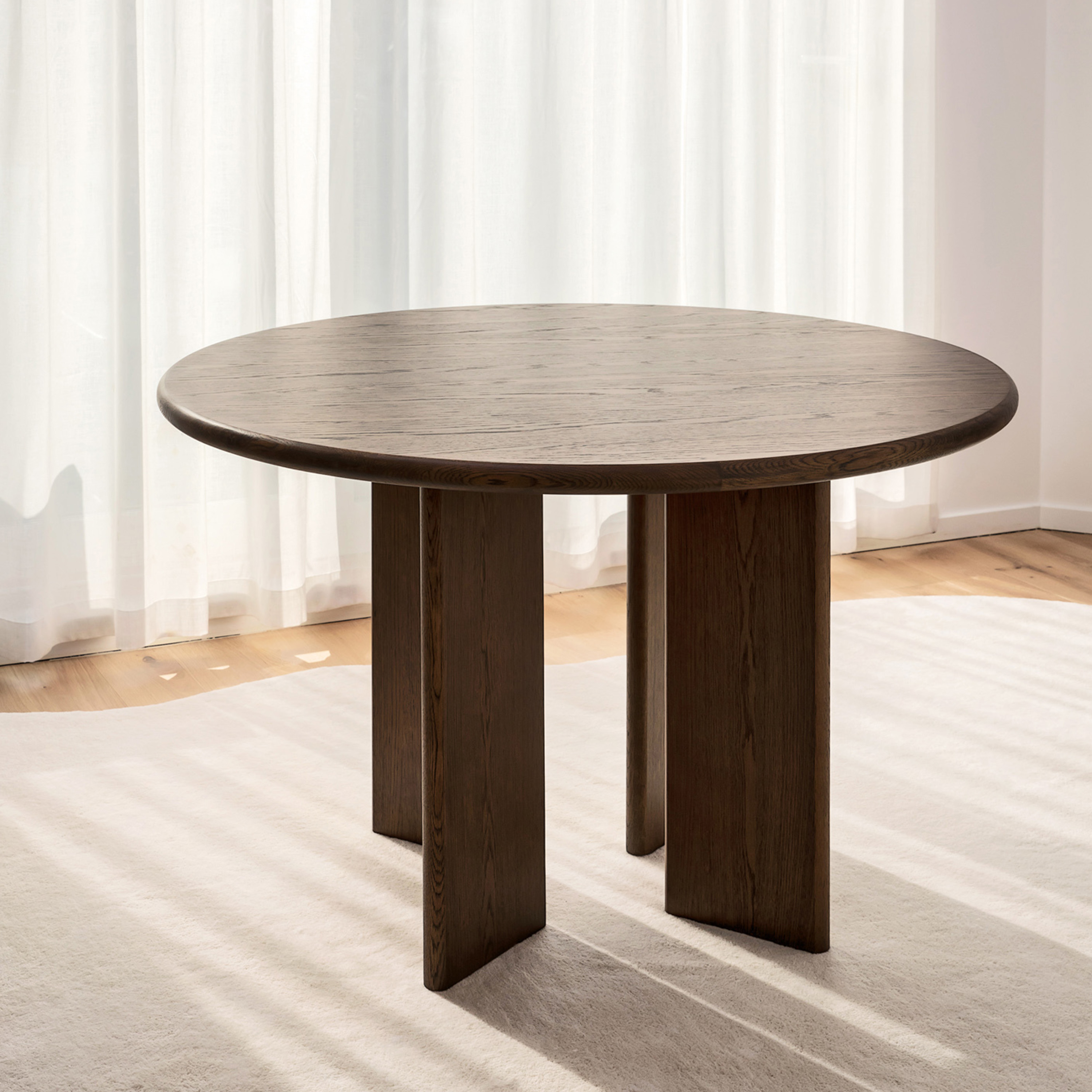 Sleepo Collection - Ollie Esstisch Braun gebeizte Eiche 120 cm - Holz