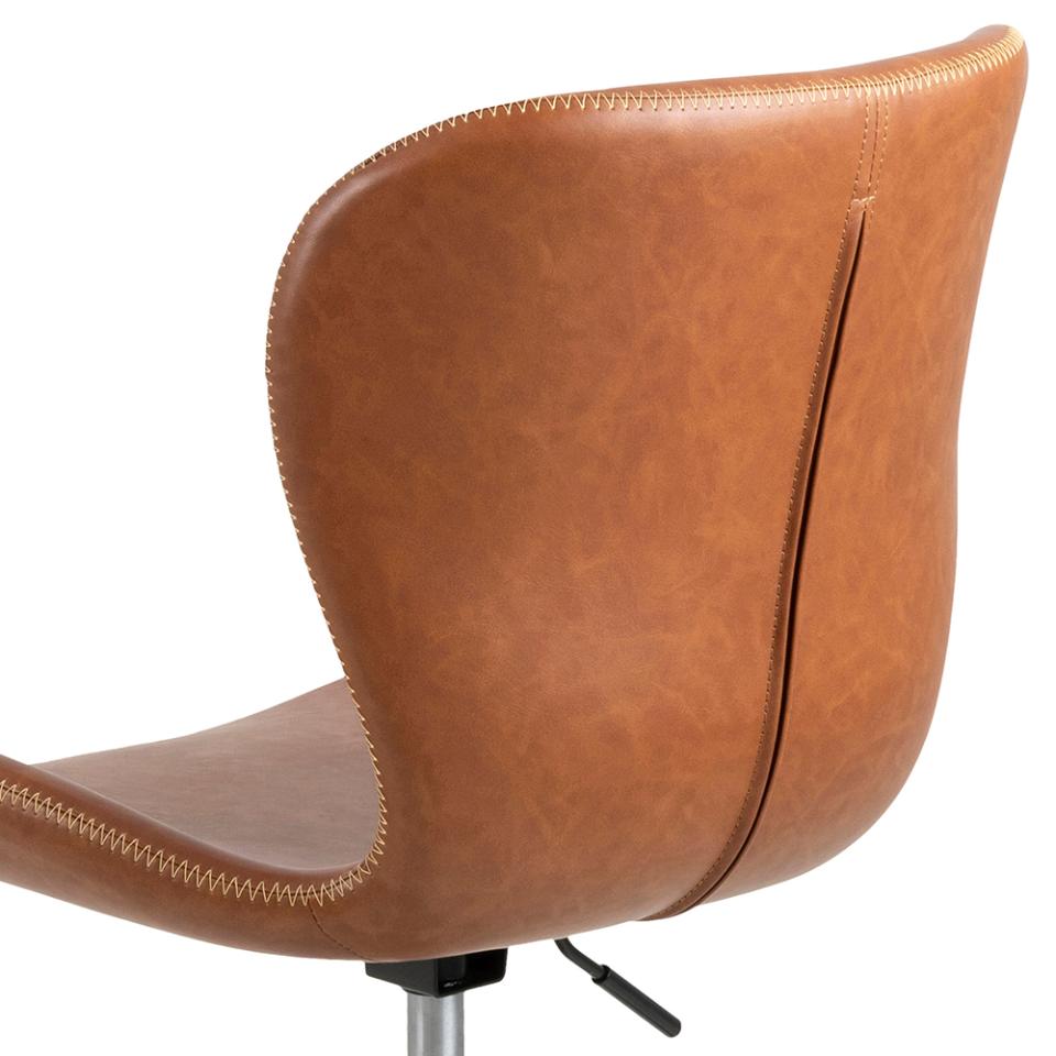 Nordic Home Grace Bürostuhl Kunstleder Braun