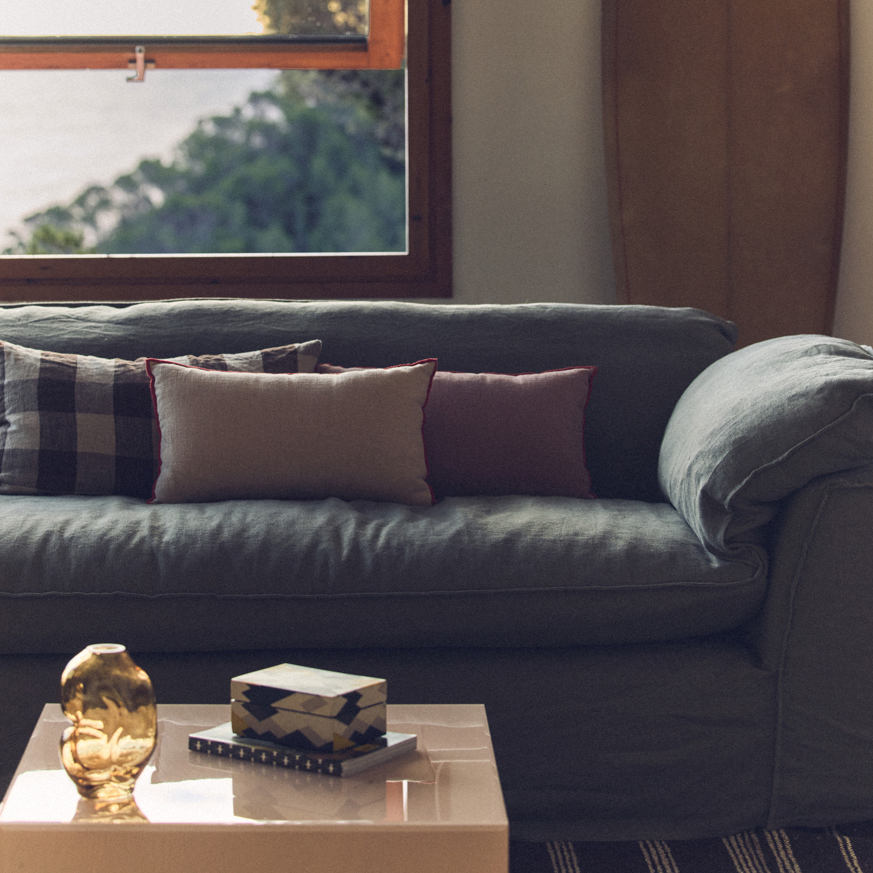 HKliving Nomad Soffa Linen/Army Green 305cm