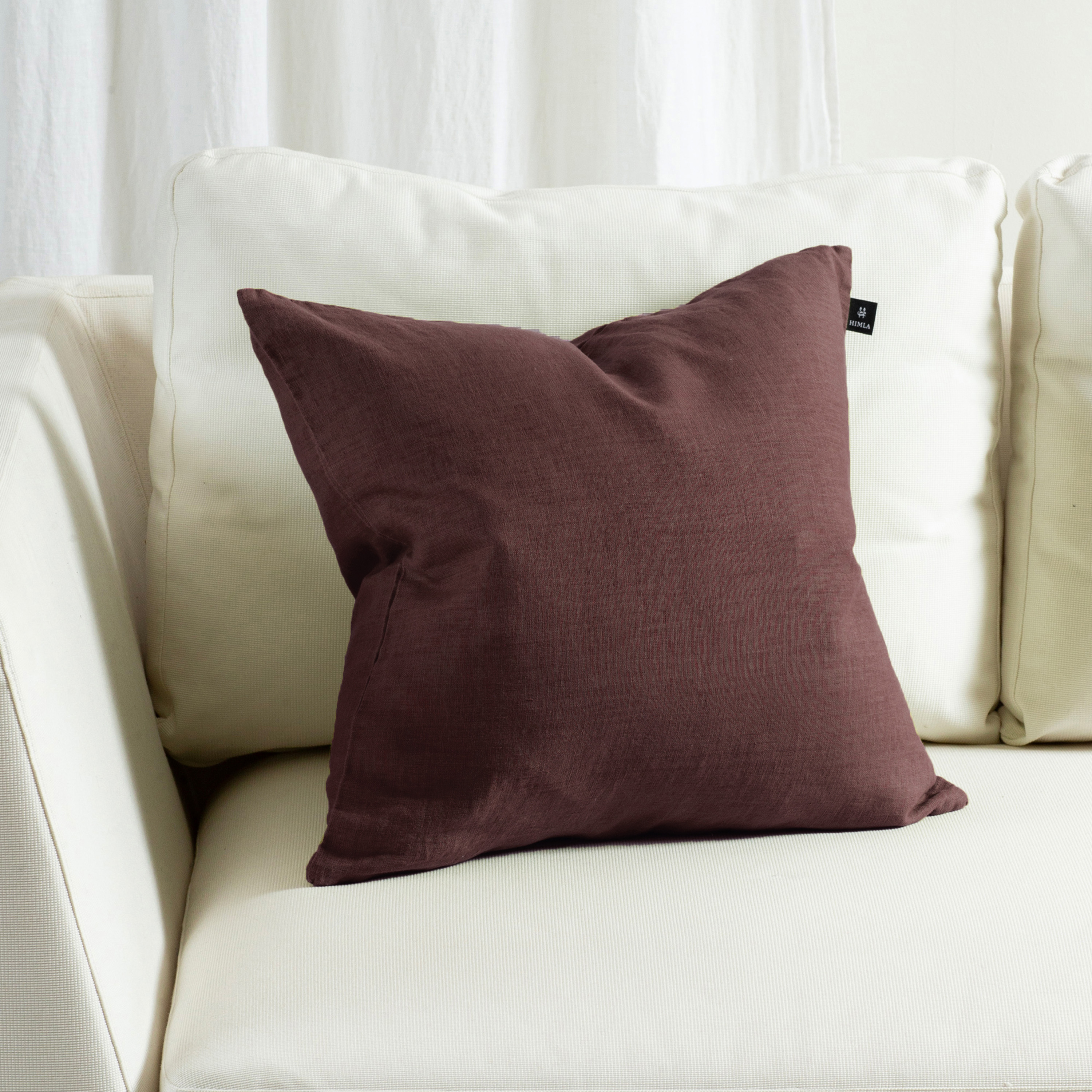 Himla Sunshine Zip Kuddfodral Burgundy 50x50