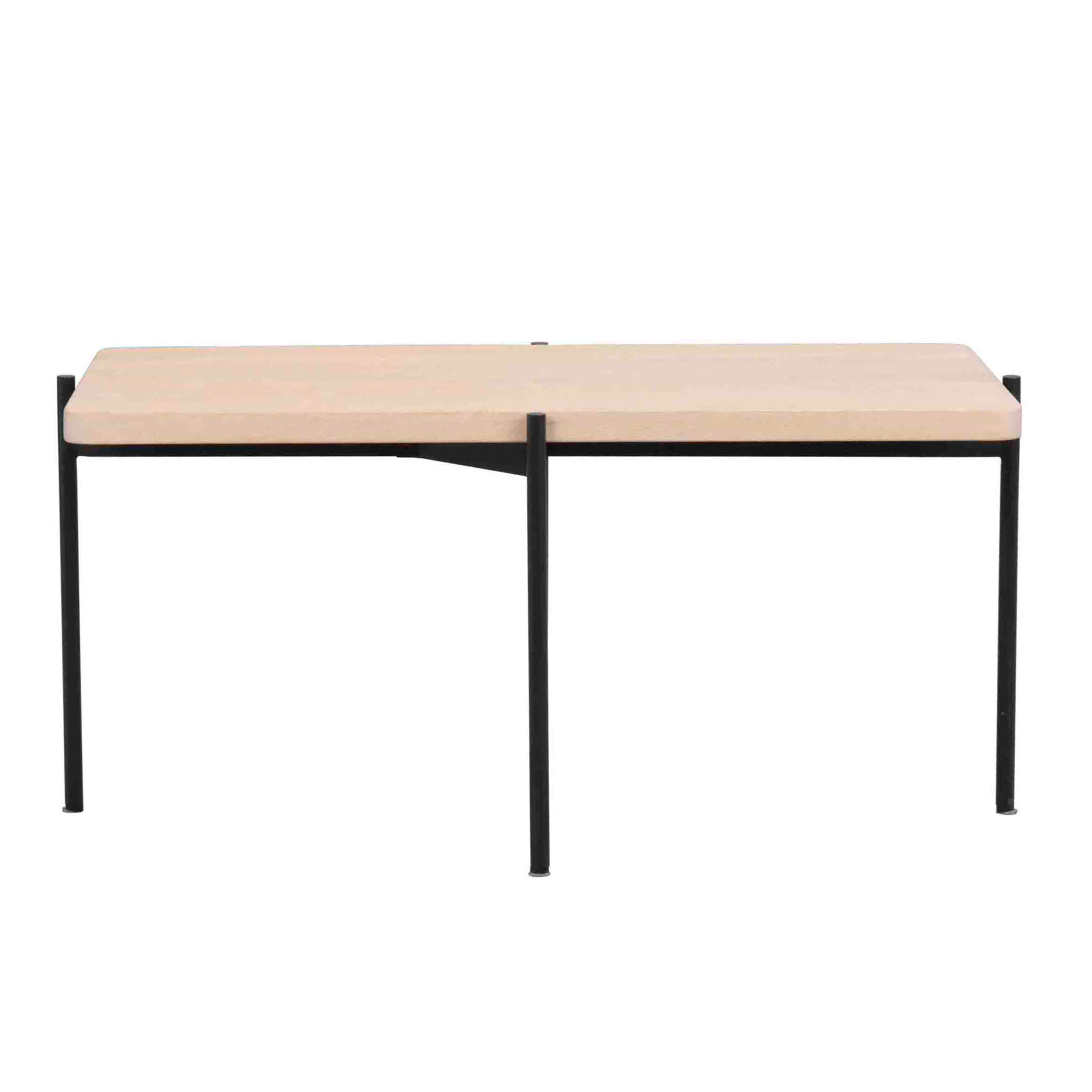 Rowico Home Shelton Couchtisch Weißpigmentiert/Schwarz 95x50cm