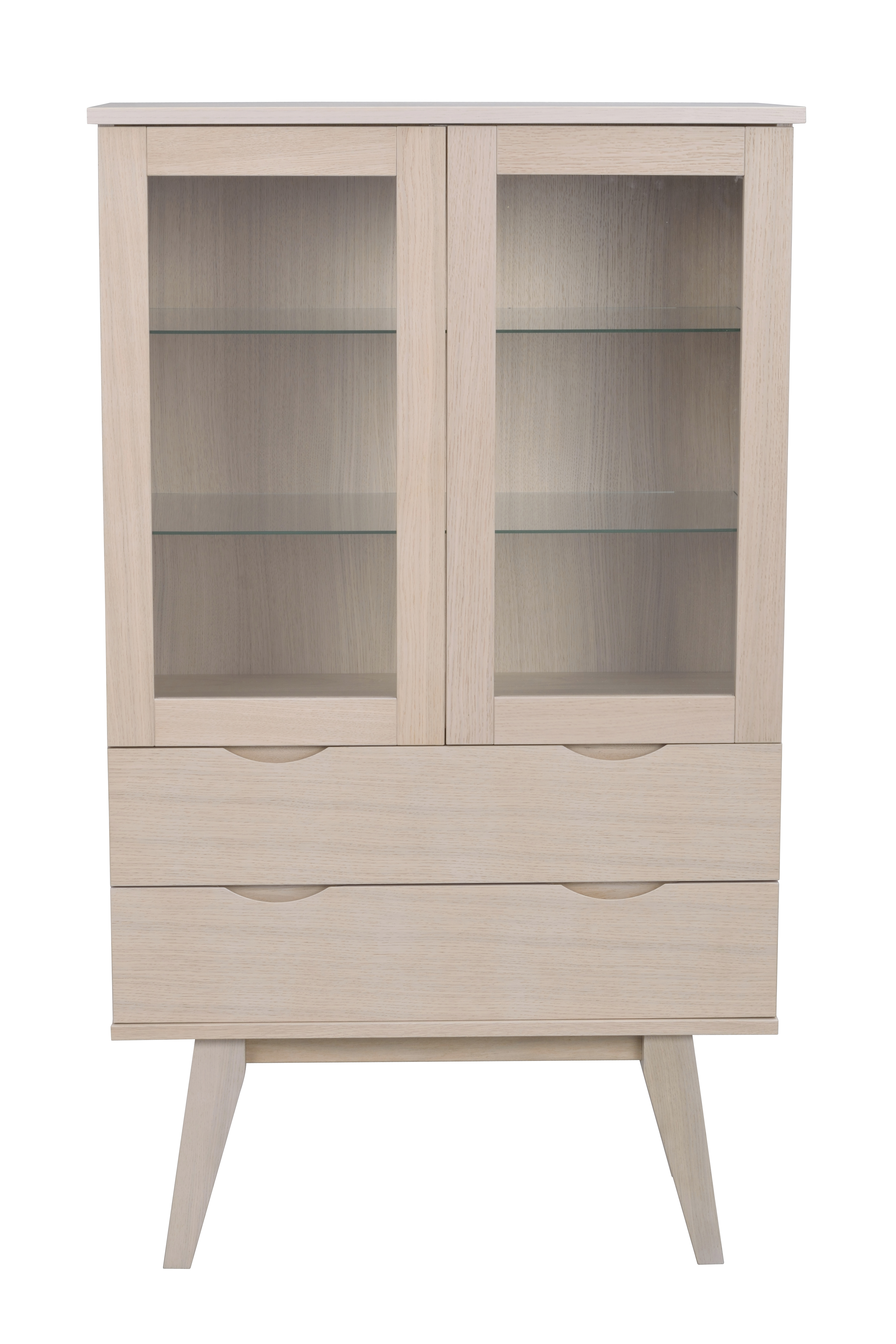 Rowico Home Filippa Vitrineschrank Weiß pigmentiert 140cm