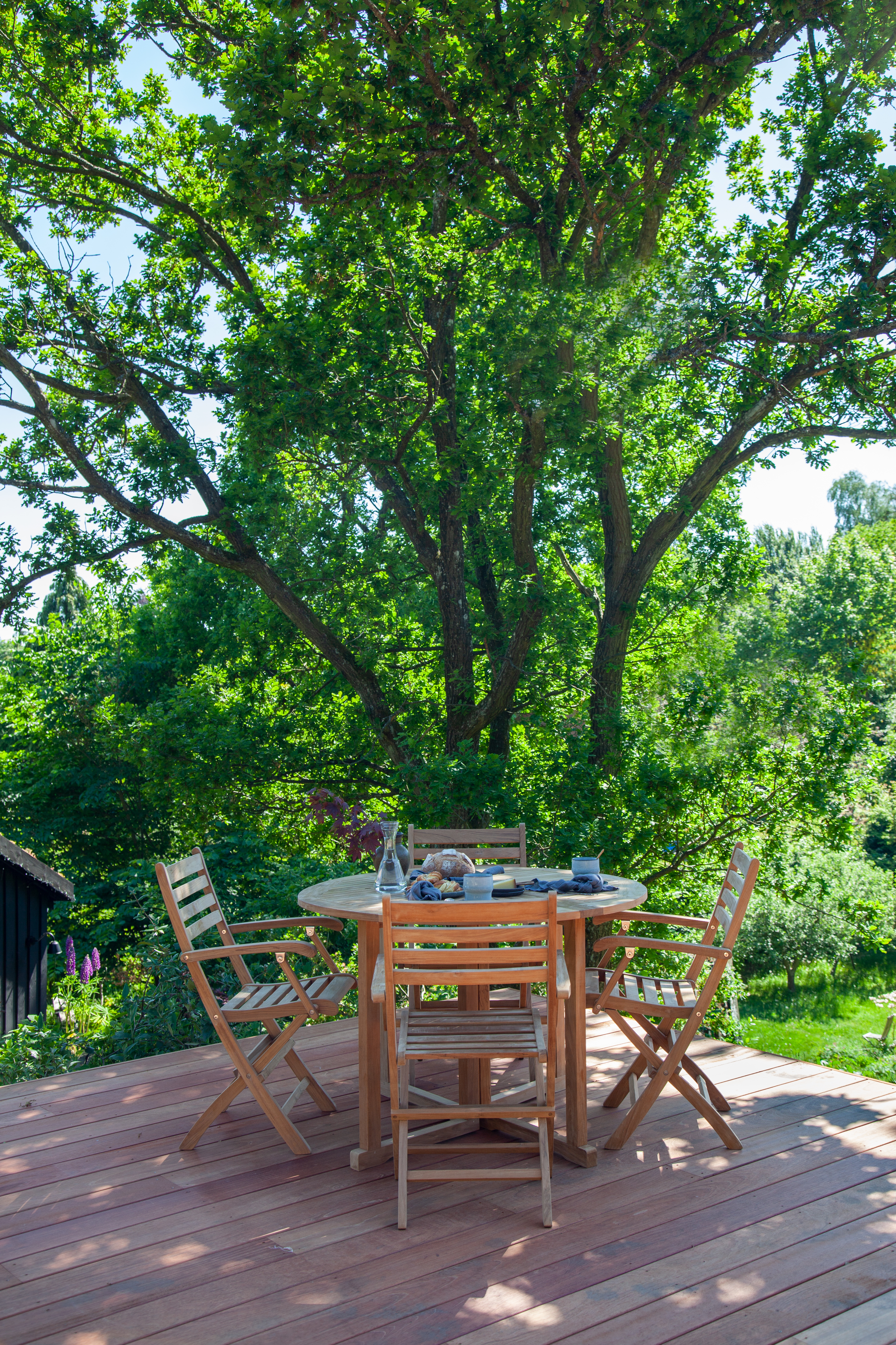 Cinas Butterfly balkongbord teak Ø110