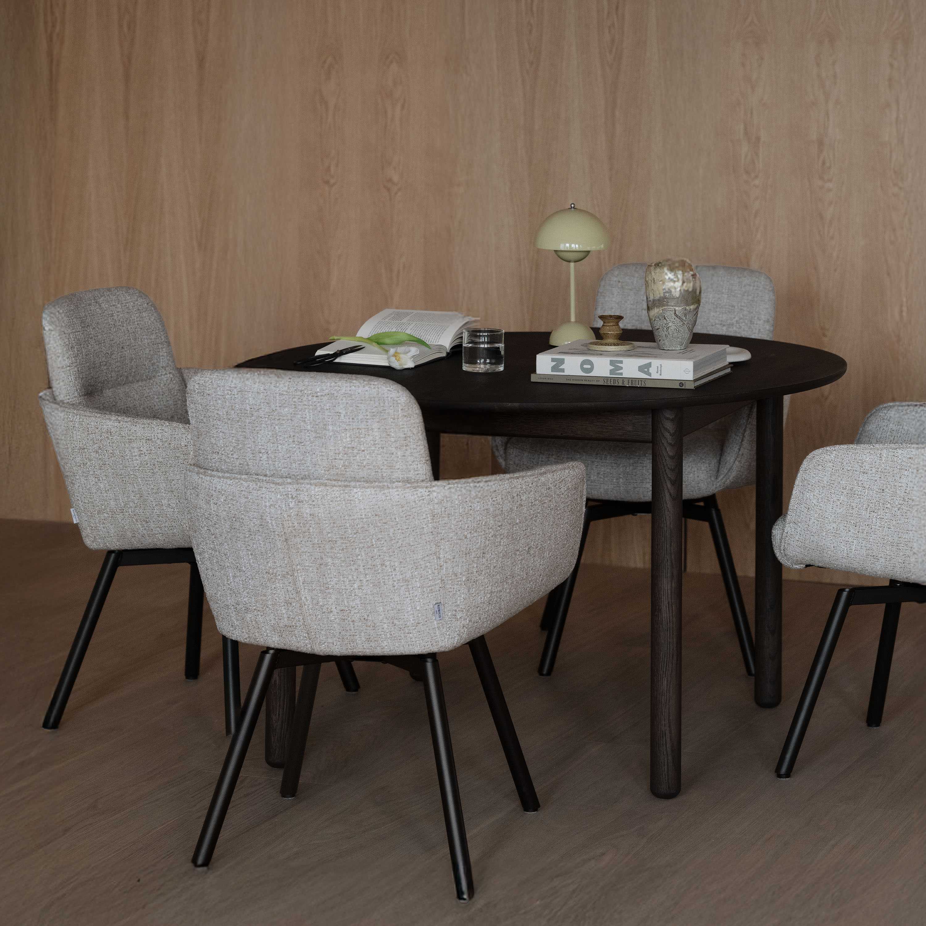 Rowico Home Roswell Karmstol Ljusbeige/Brun