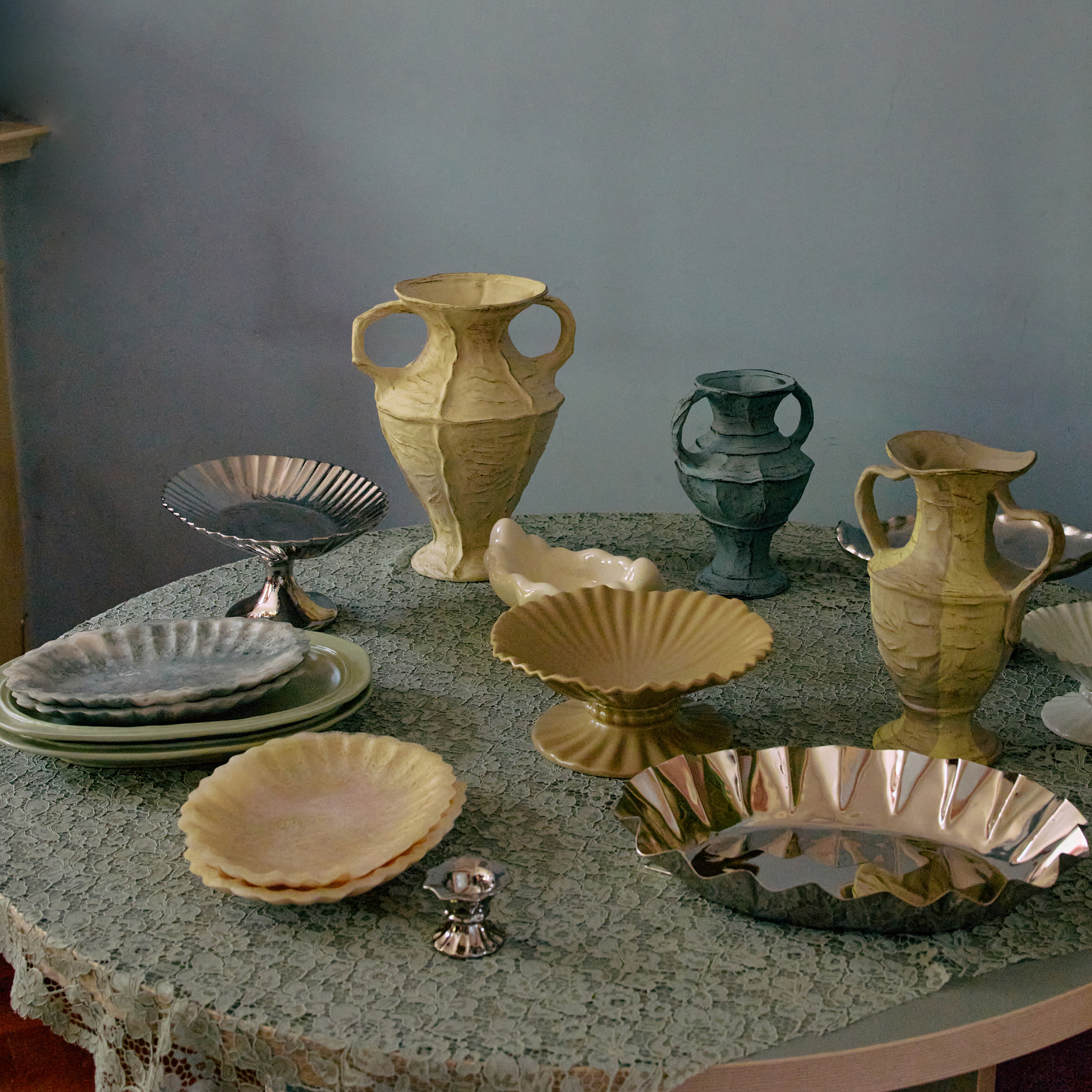 HKliving New Classics Resin Brett Pale Blue