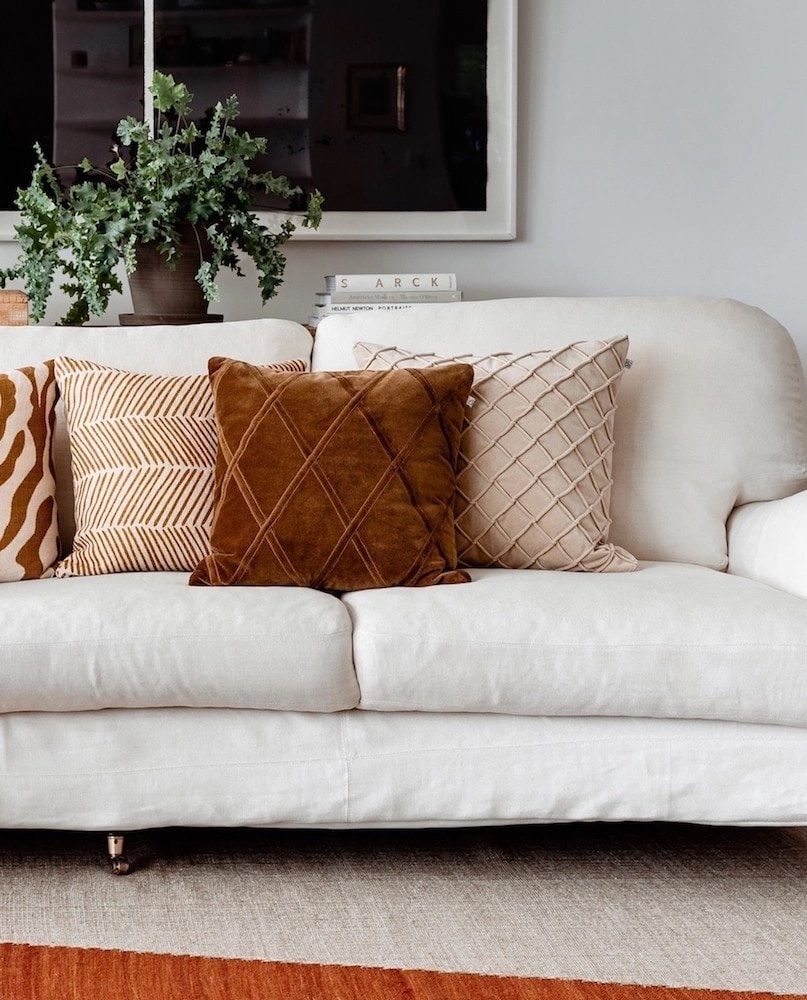 Chhatwal &amp; Jonsson Deva Kuddfodral Sammet Beige 50x50