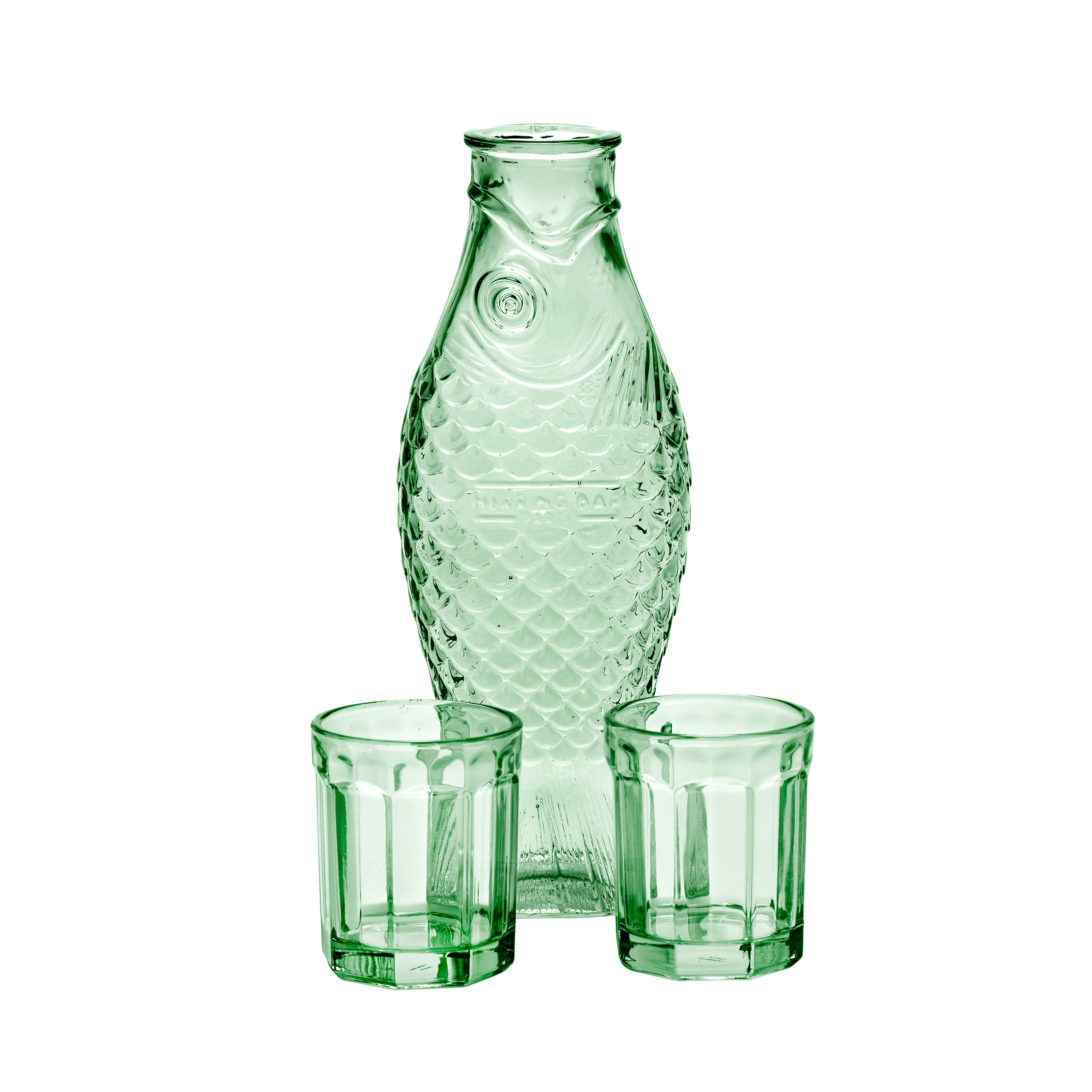 Fish&Fish Karaff med 2 Glas Green