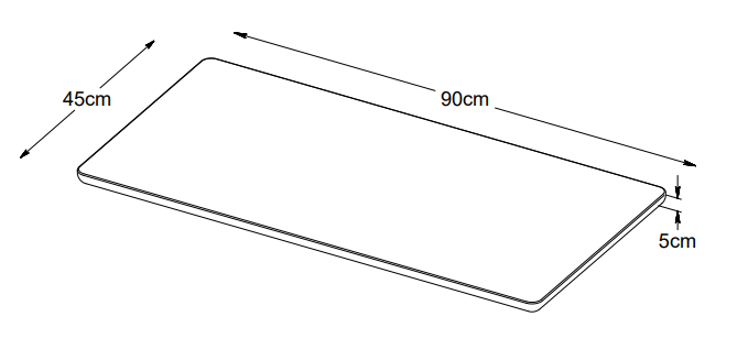Nordic Home Sofia Zusatzplatte Natural Oak 90x45