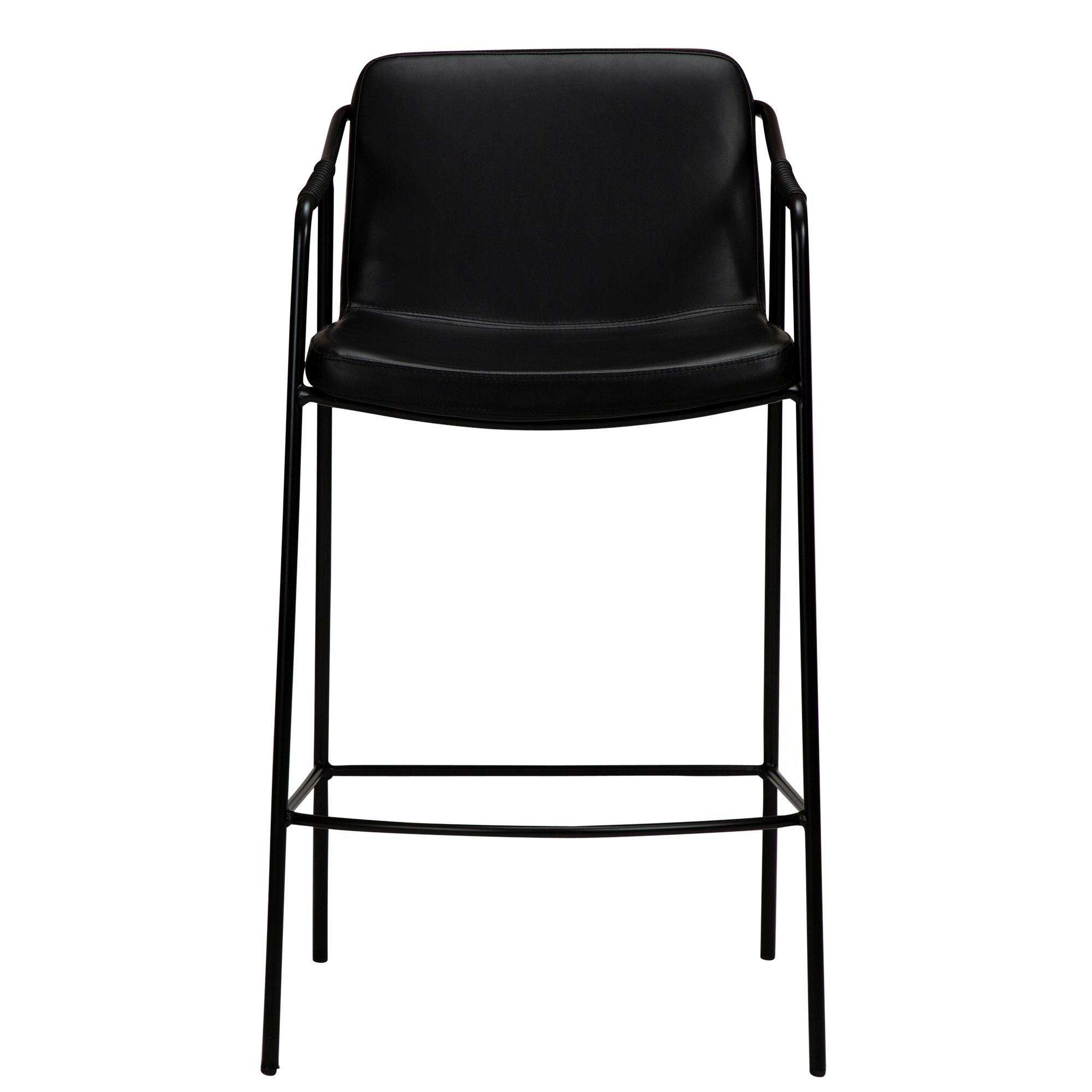Dan Form Boto Barstol Kunstlær Svart