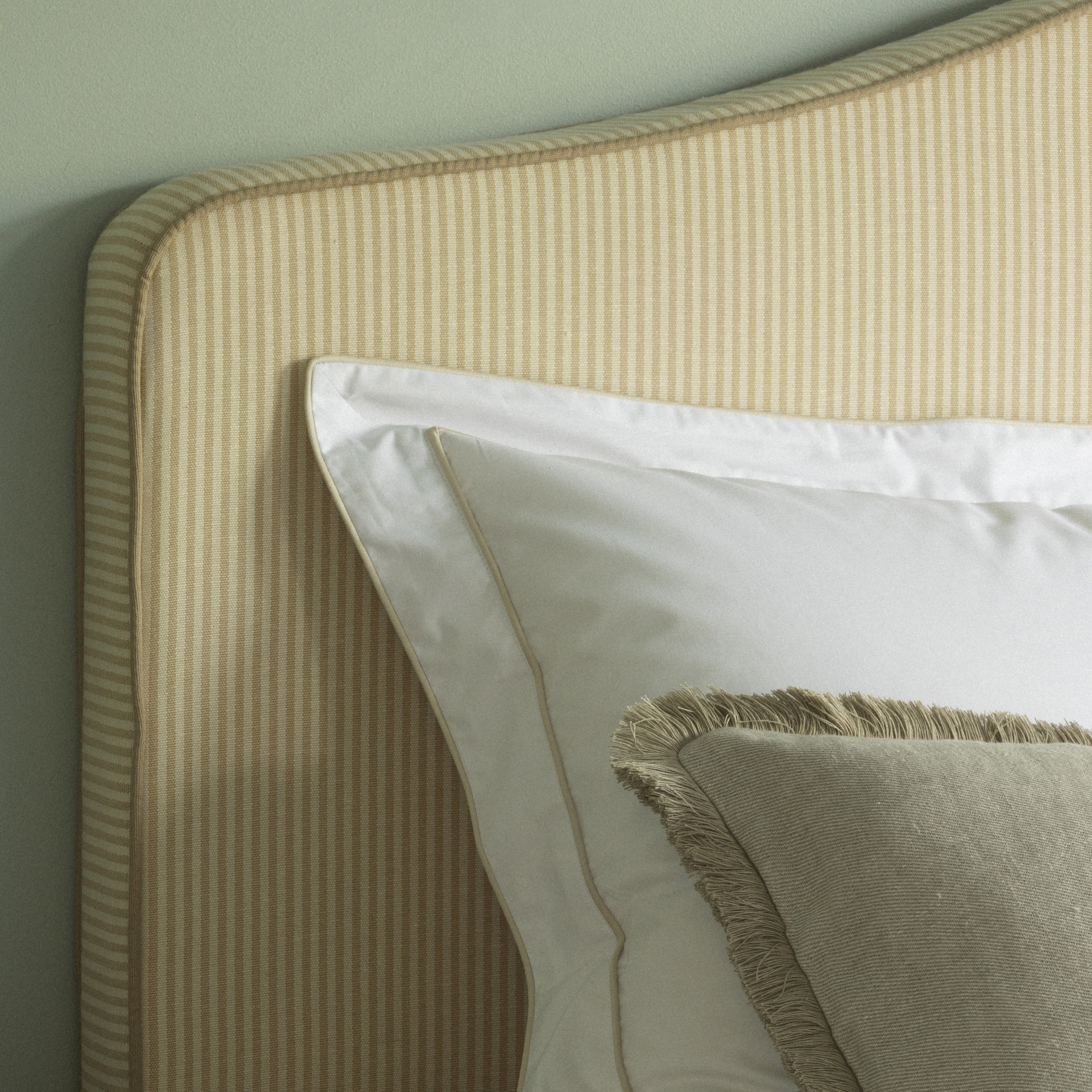 Mille Notti - Carlita Sänggavel Laura Piping Stripe Beige 140cm