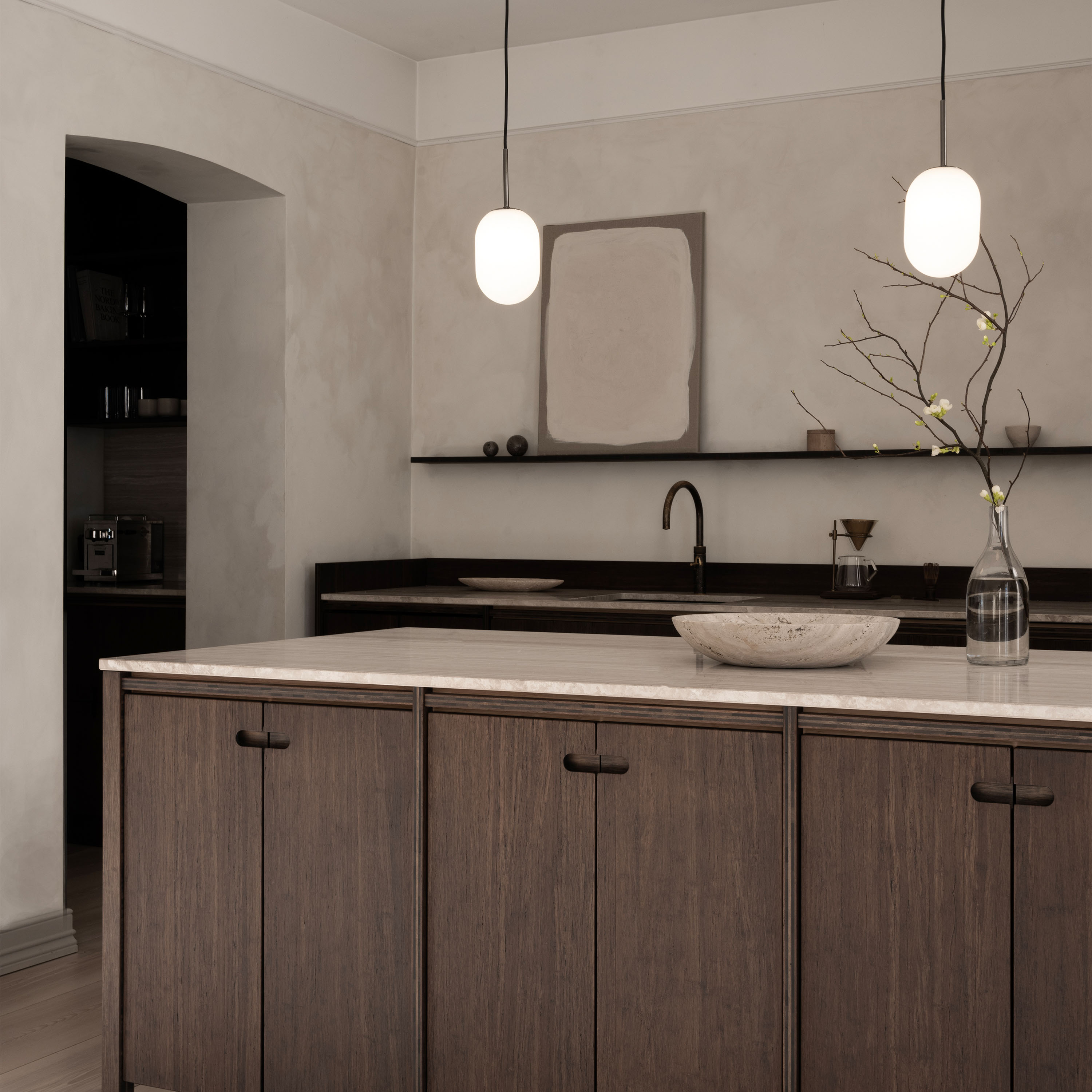 Watt &amp; Veke Noor Taklampa Opal/Black Small