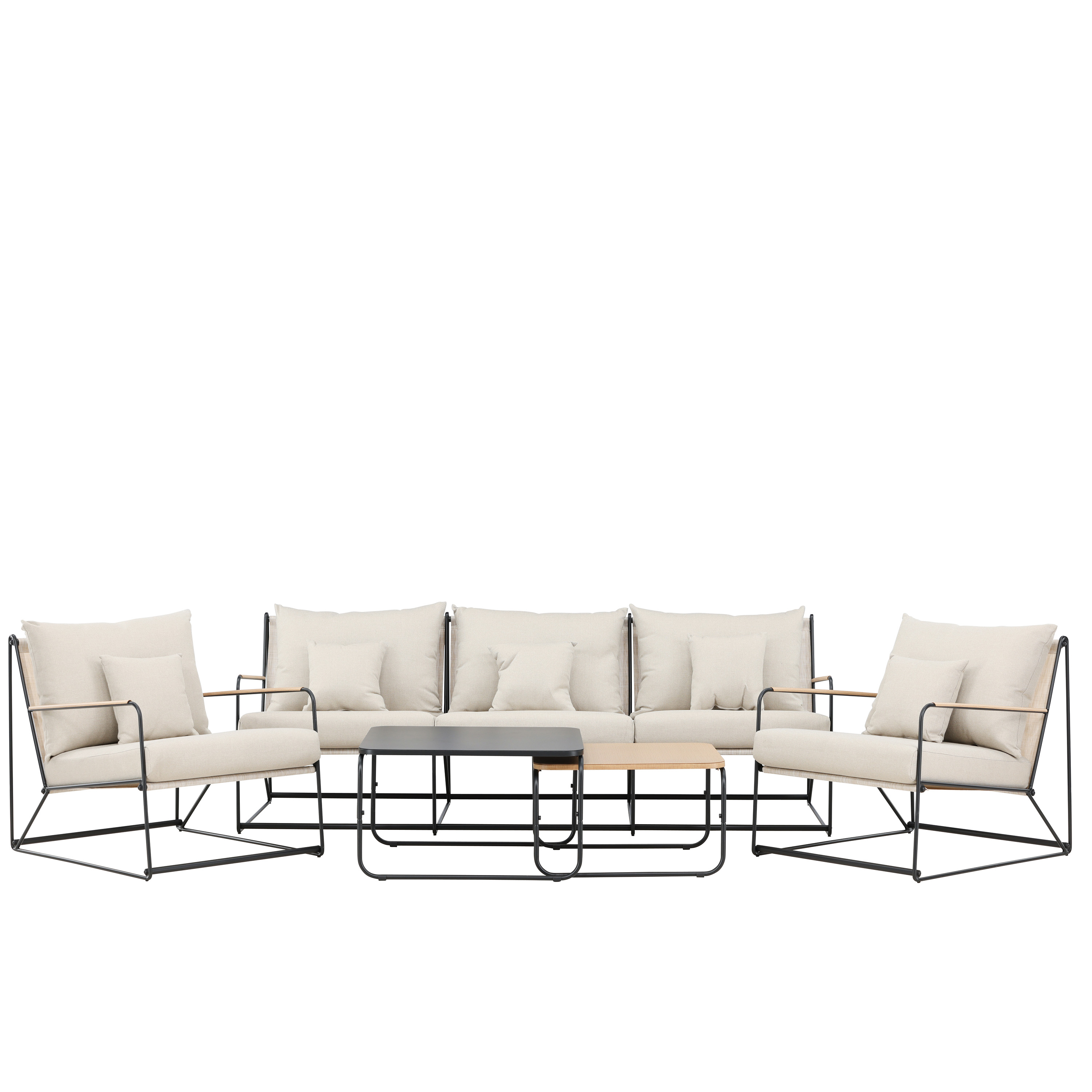 Venture Home - Palazzo Loungeset Black/Beige - Svart