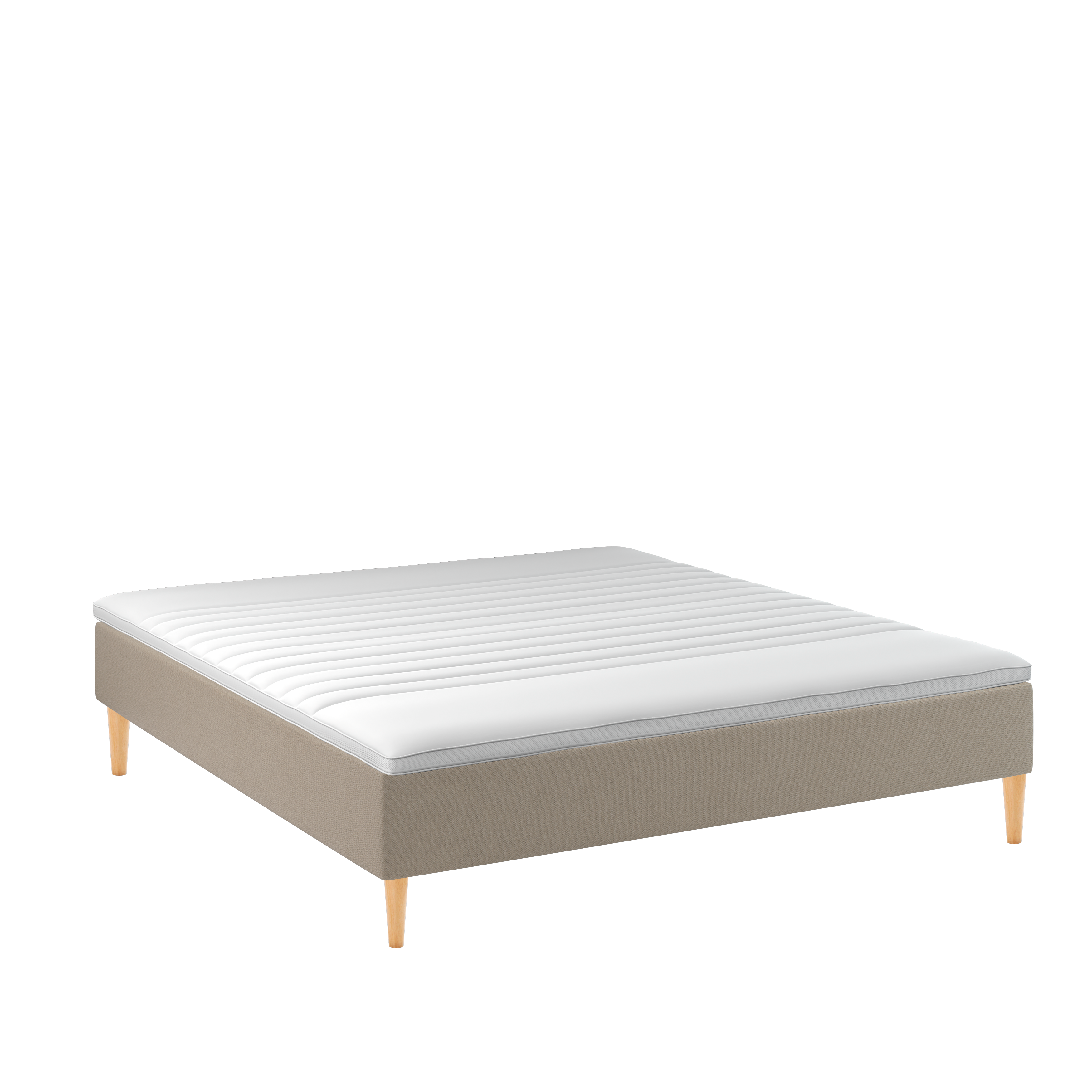 Kinnabädden - Jupiter Seamless Ramsäng Sand 180 Medium/Medium Aluminiumben Silver 19cm - Beige